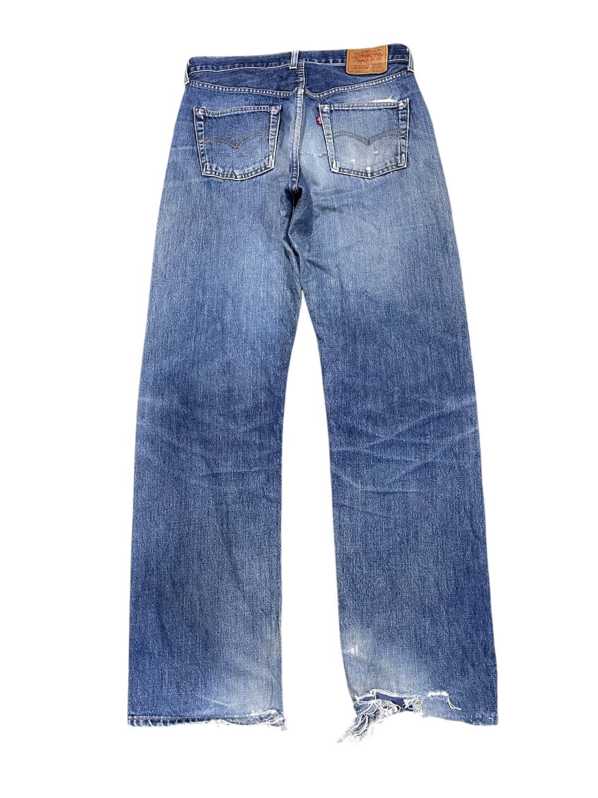 Japanese Brand × Levi's Vintage Levi’s 504Z Big E Selvedge Distressed Denim Size US 32 / EU 48 - 2 Thumbnail