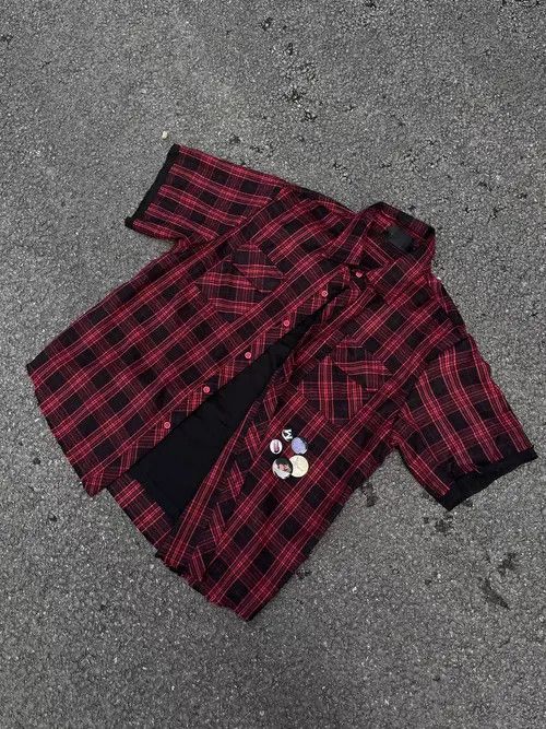 Japanese Brand Kotomi x Akane Red Plaid Loose Casual Plaid Shirt Size US S / EU 44-46 / 1 - 4 Thumbnail