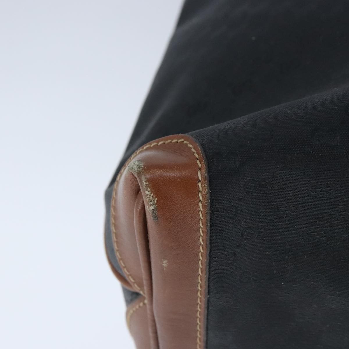 Gucci GUCCI Micro GG Canvas Hand Bag Pvc Leather Black Brown Size ONE SIZE - 12 Thumbnail