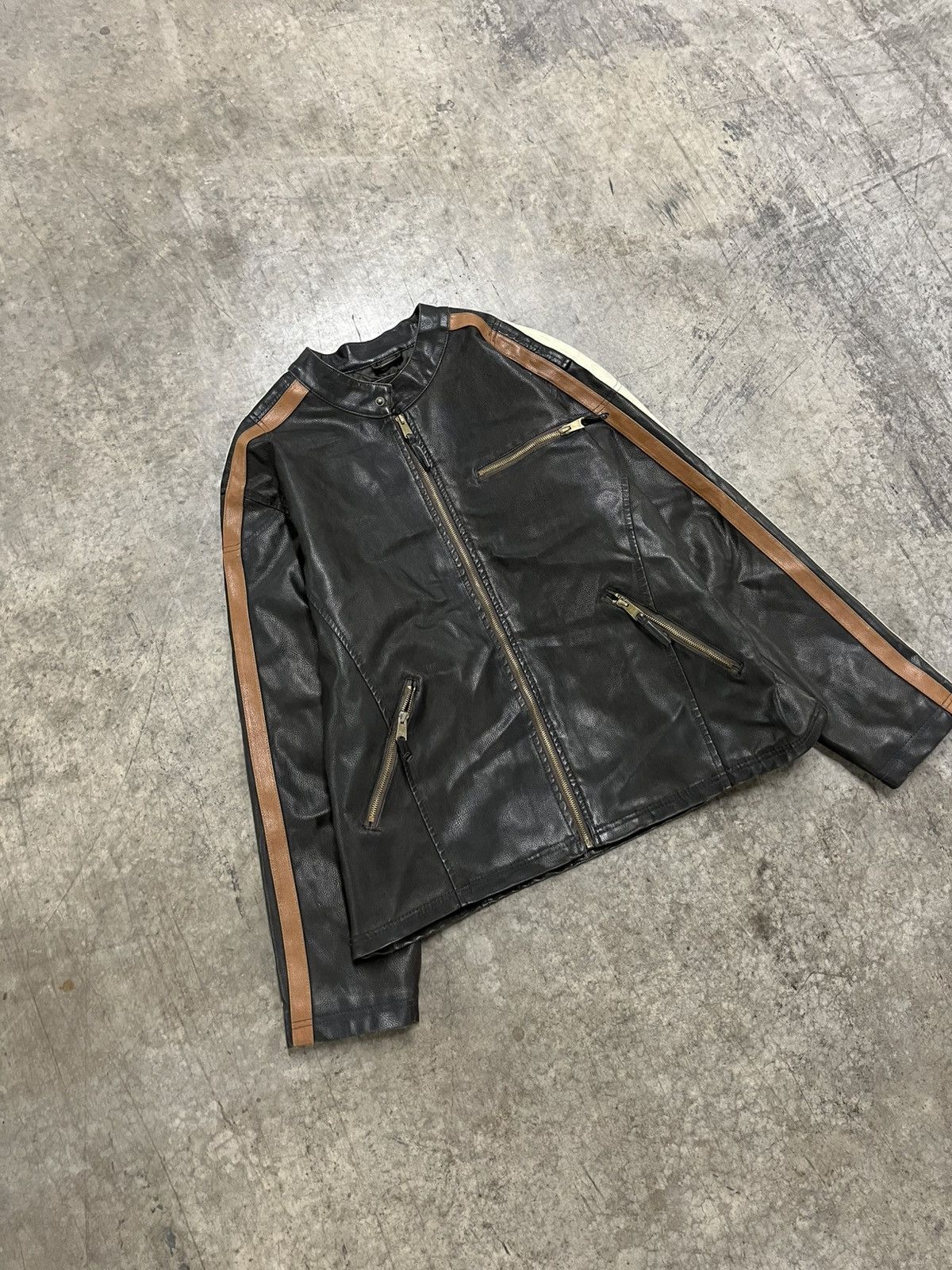 Vintage Leather moto jacket vintage streetwear hype rare biker Size US XL / EU 56 / 4 - 4 Thumbnail