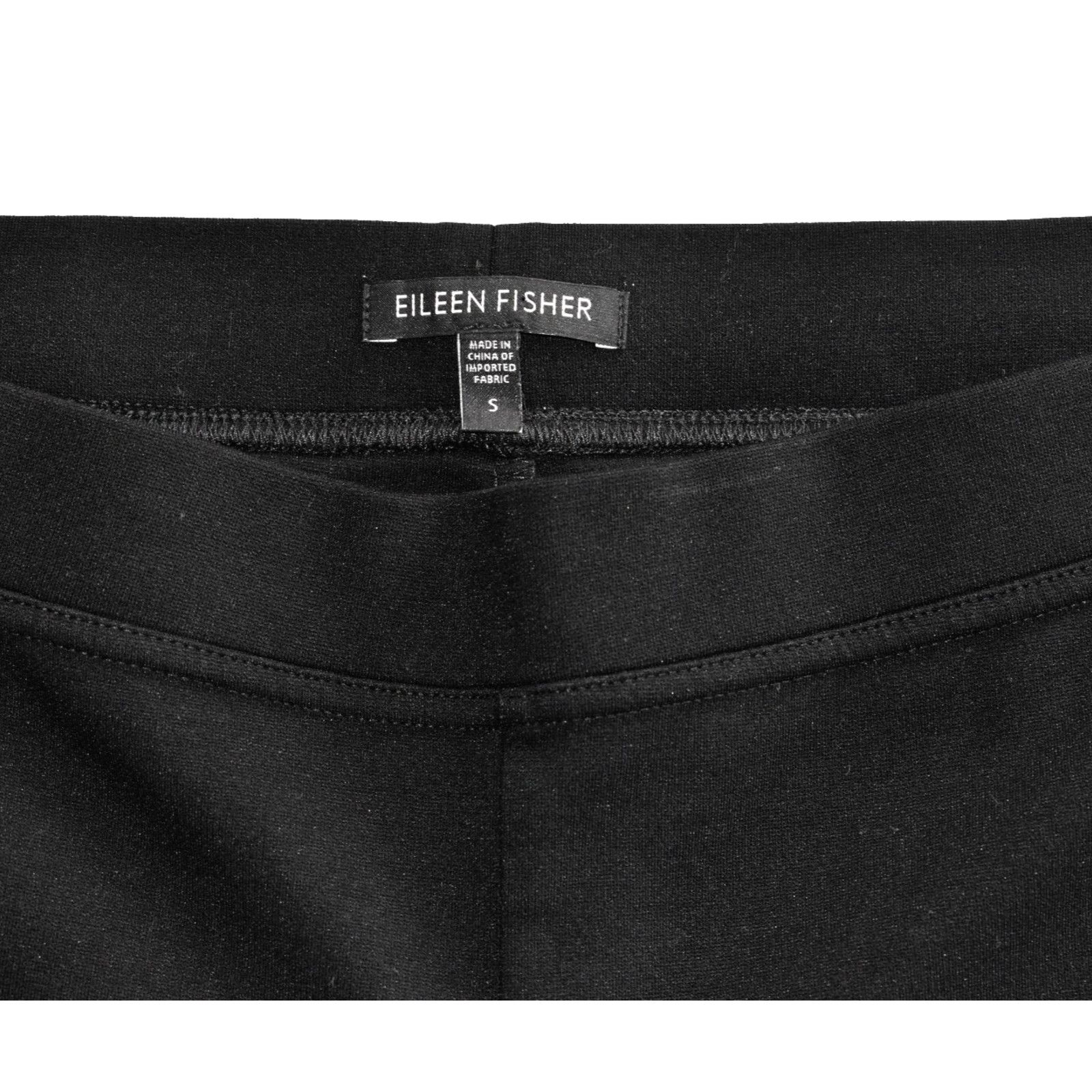 Eileen Fisher EILEEN FISHER Black Rayon/Nylon Straight Leg Pull On Pants S Size 32" / US 10 / IT 46 - 4 Thumbnail