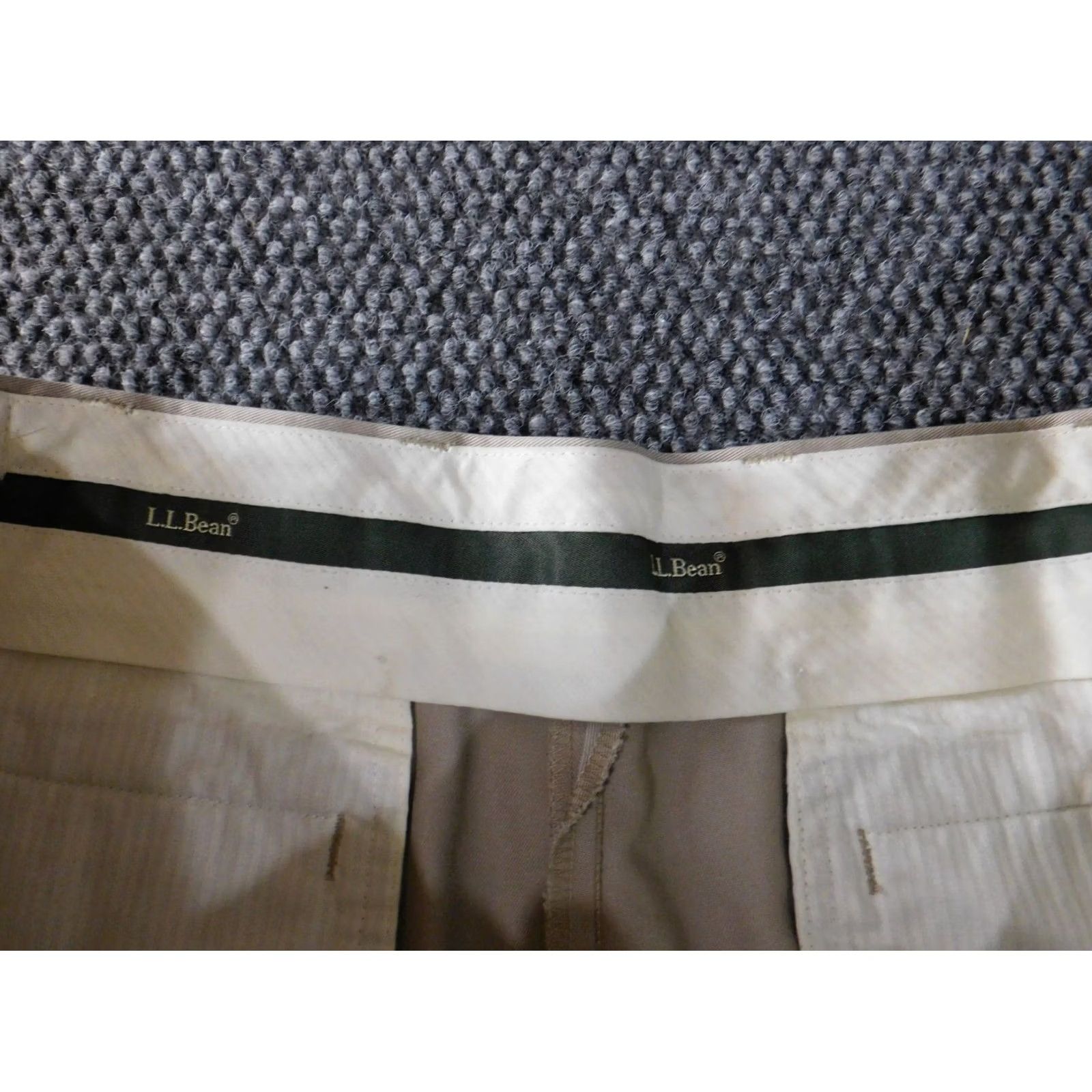 Vintage LL Bean Pants Mens 38x29 Beige Straight Cuffed Natural Fit Pleated Chino Regular Logo 29 Inseam Store Vintage: No Size US 38 / EU 54 - 6 Thumbnail