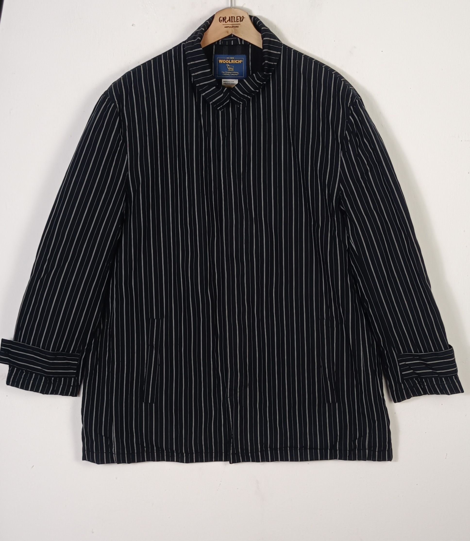 Woolrich Woolen Mills Woolrich Striped Padded Men Jacket Size US L / EU 52-54 / 3 - 1 Thumbnail