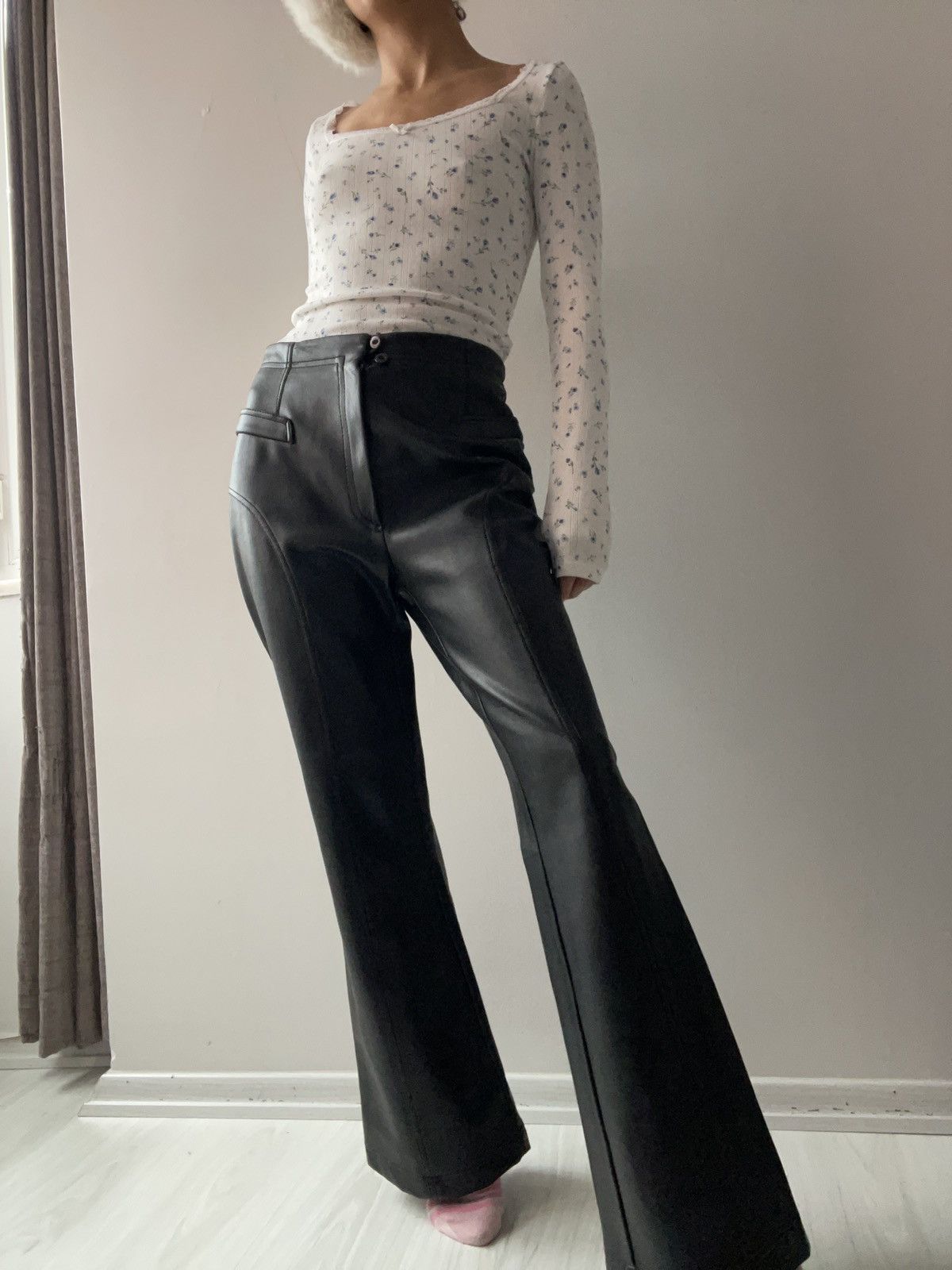 Vintage Vintage leather trousers Size 26" / US 2 / IT 38 - 1 Thumbnail