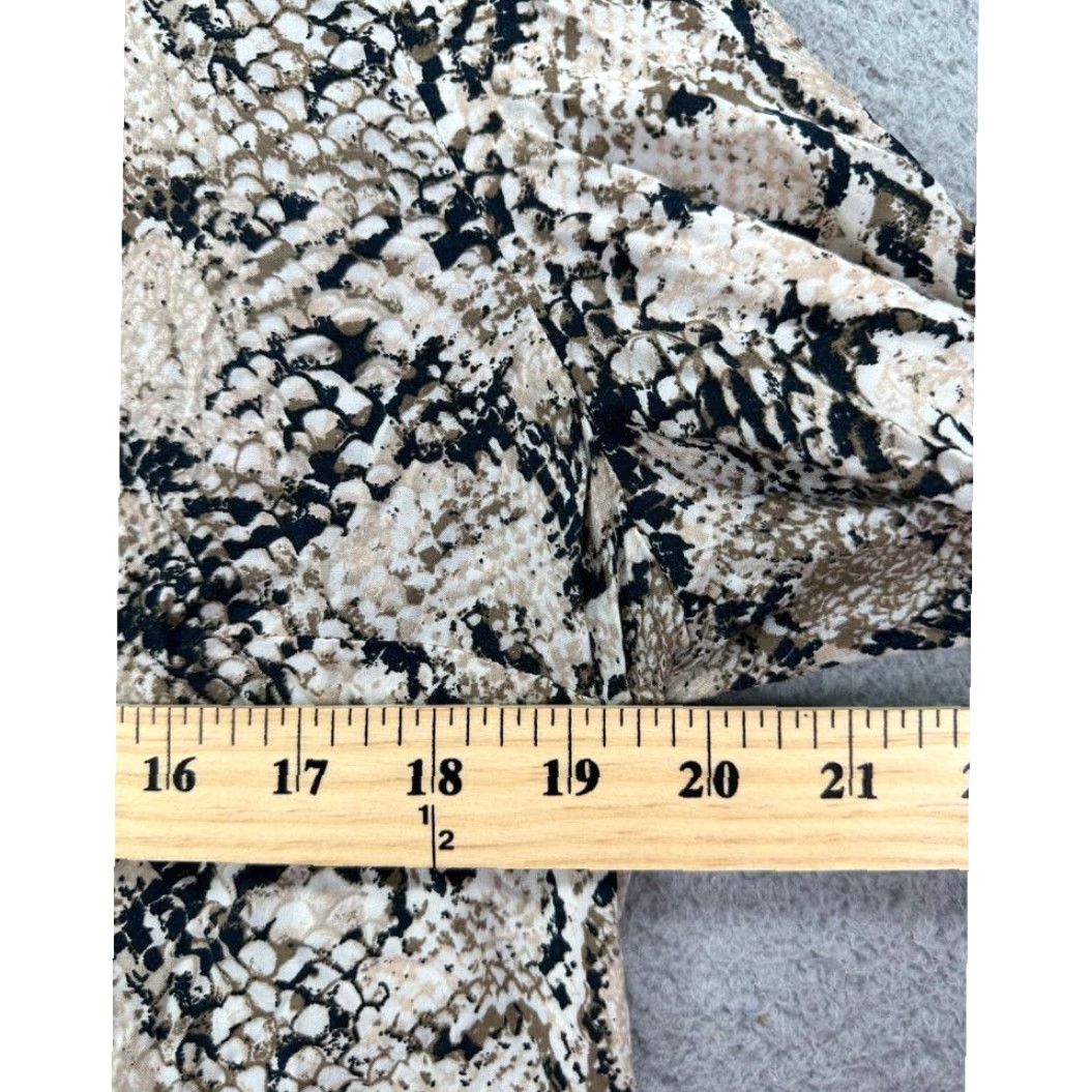 Talbots Talbots Button-Down Shirt Womens 16P Petite Black Snakeskin Long Sleeve Ladies Size XXL / US 16-18 / IT 52-54 - 6 Thumbnail