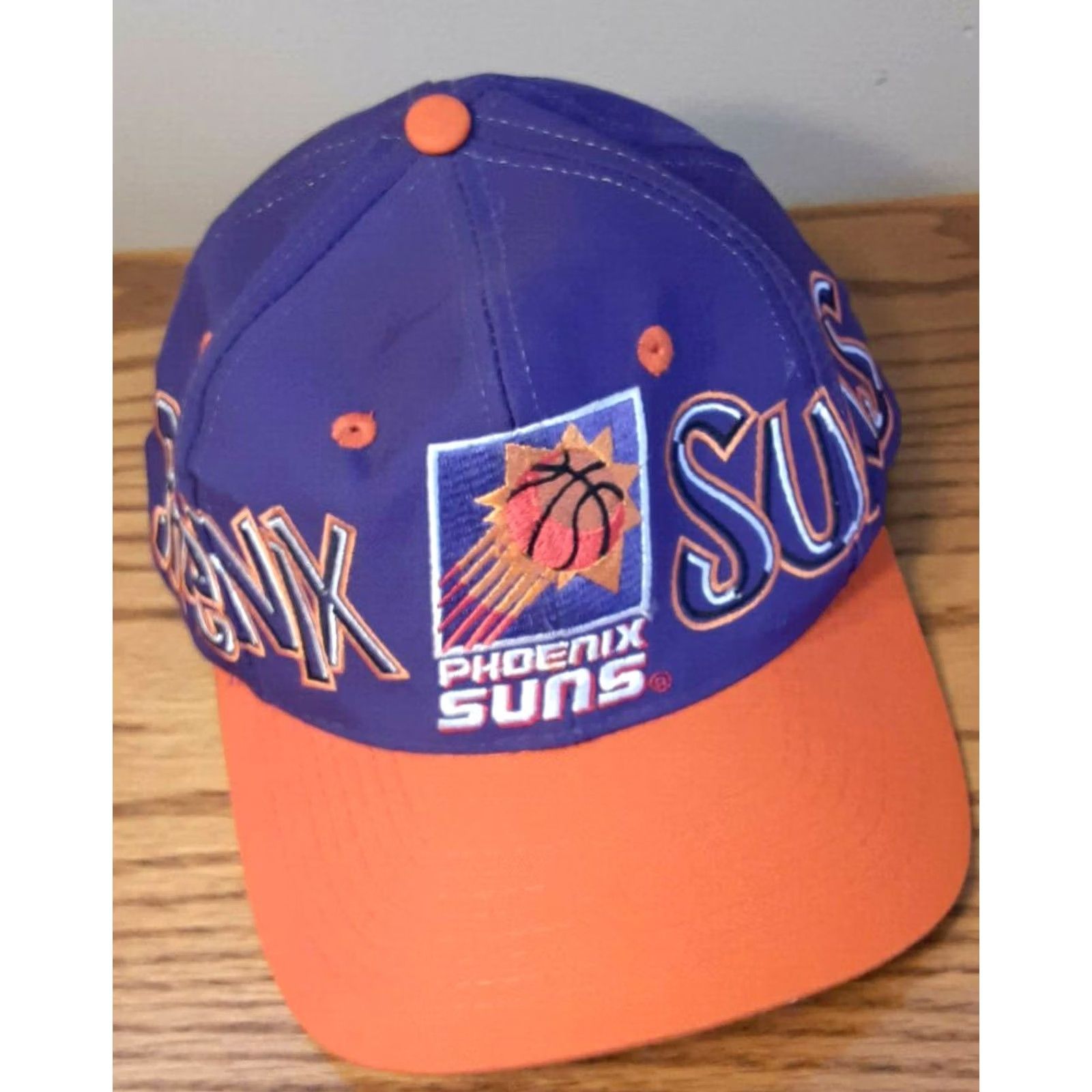 NBA Vintage Phoenix Suns Hat Official NBA by Swill NWOT snapback old stock.graffiti Size ONE SIZE - 2 Thumbnail