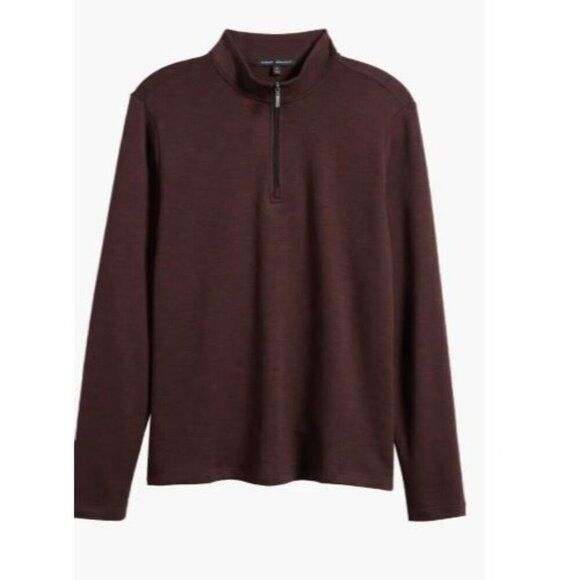 Robert Barakett Robert Barakett Mens Wine Half Zip Knit Crestwood Pullover S Size US XXL / EU 58 / 5 - 5 Thumbnail
