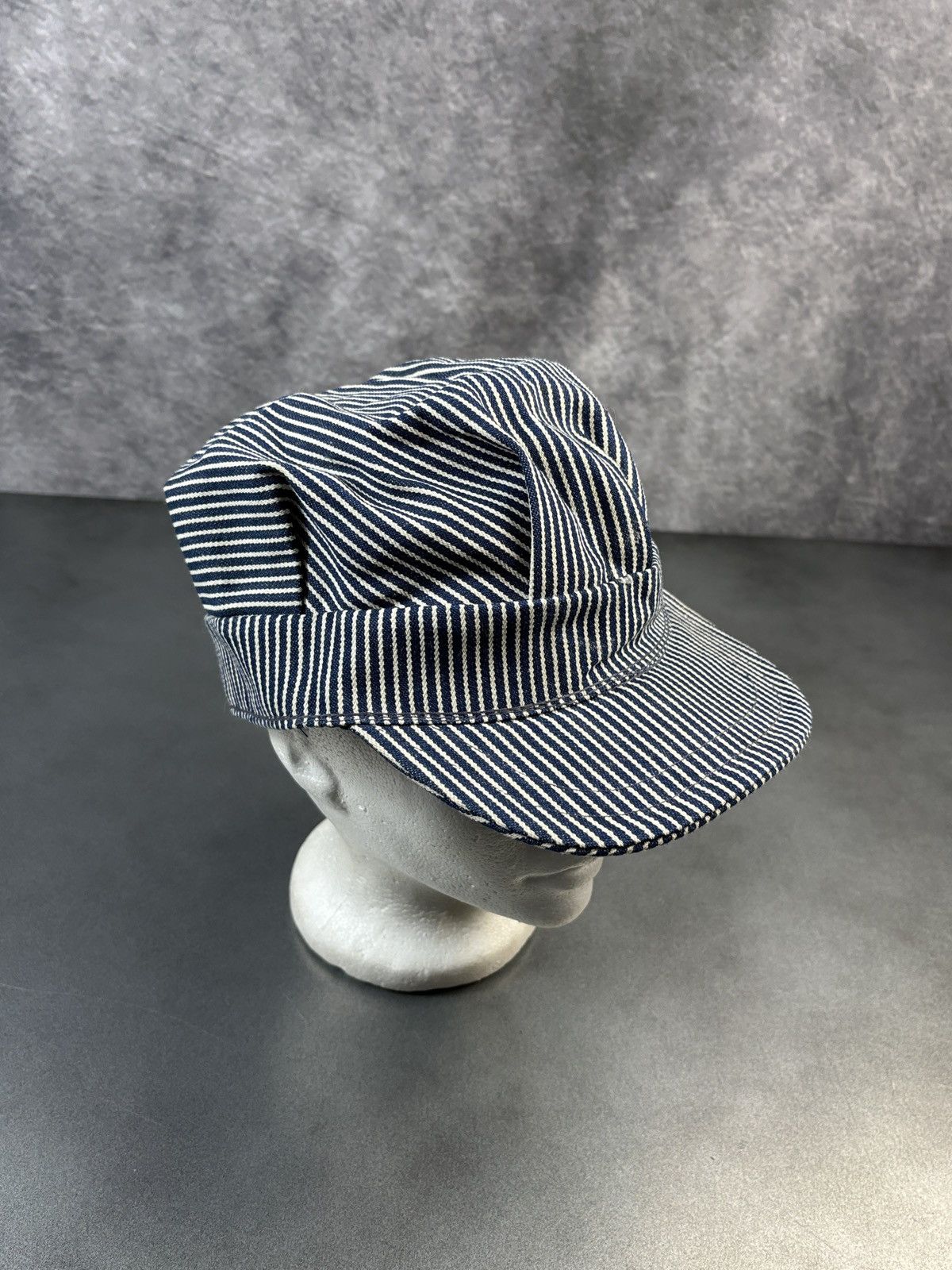 Vintage Vintage Hickory Stripe Hat Conductors Cap Engineer Snapback Size ONE SIZE - 12 Thumbnail