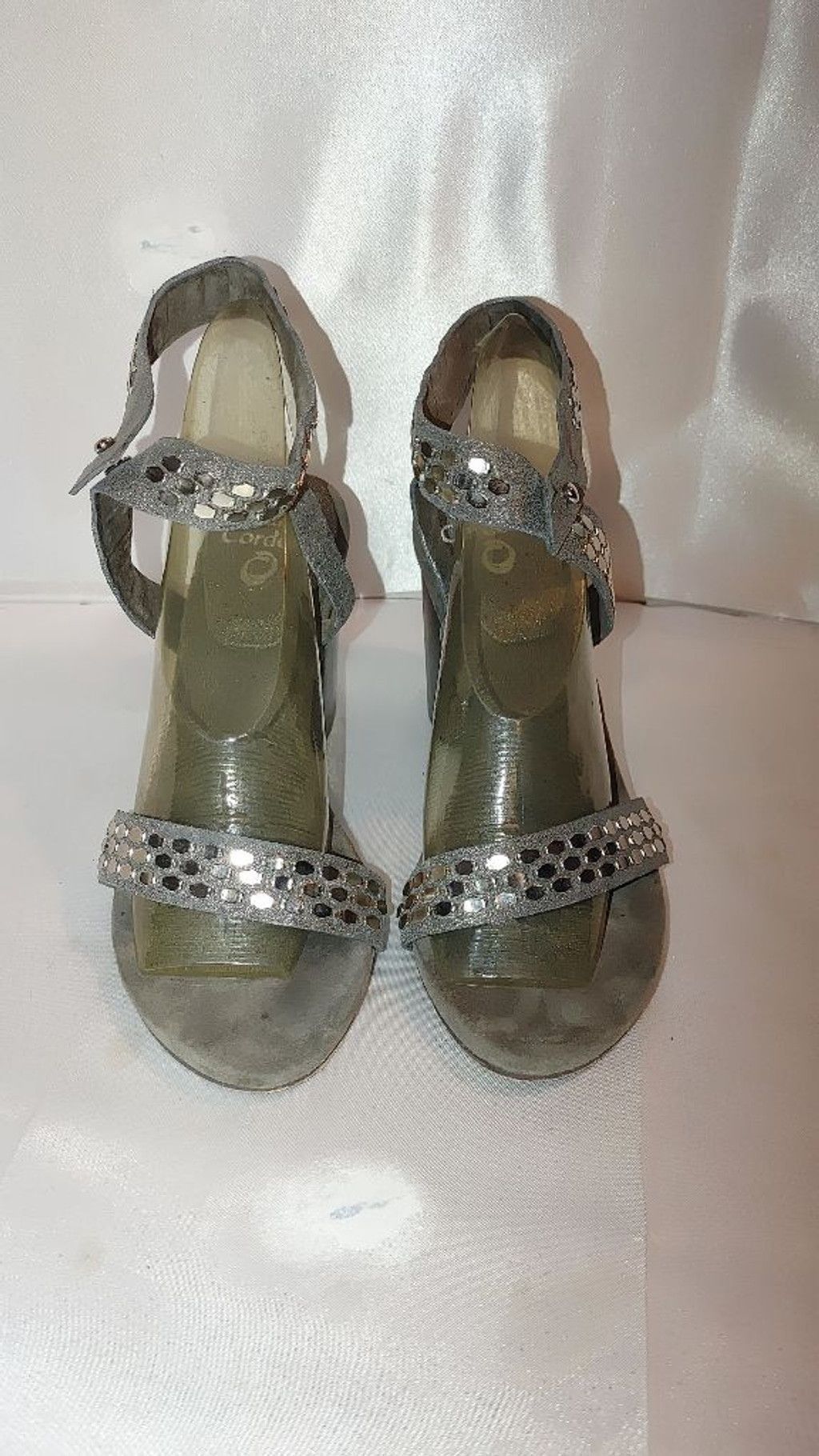 The Unbranded Brand Calleen Cordero Metallic Silver Sandals Size 8.5 Size US 8.5 / IT 38.5 - 3 Thumbnail