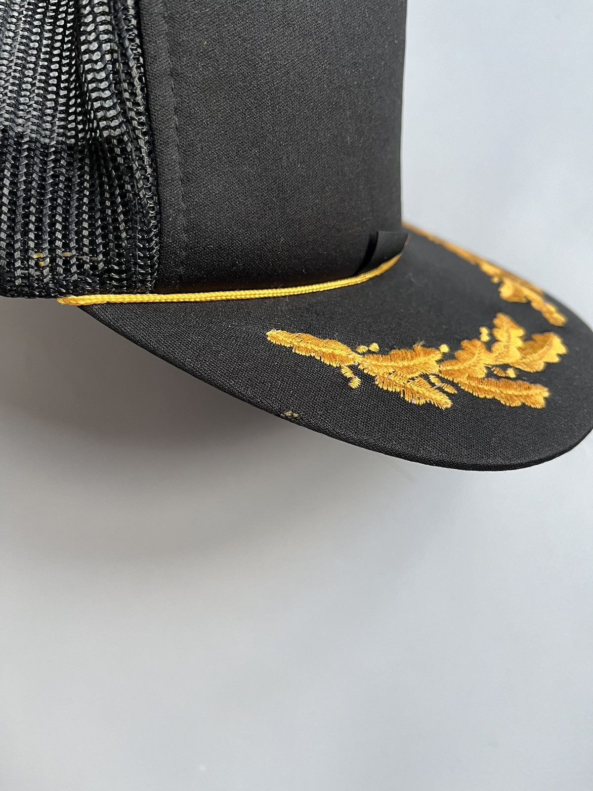 Other Vintage 80s Cobmaster Black Golden Wreath Trucker Cap Size ONE SIZE - 12 Thumbnail