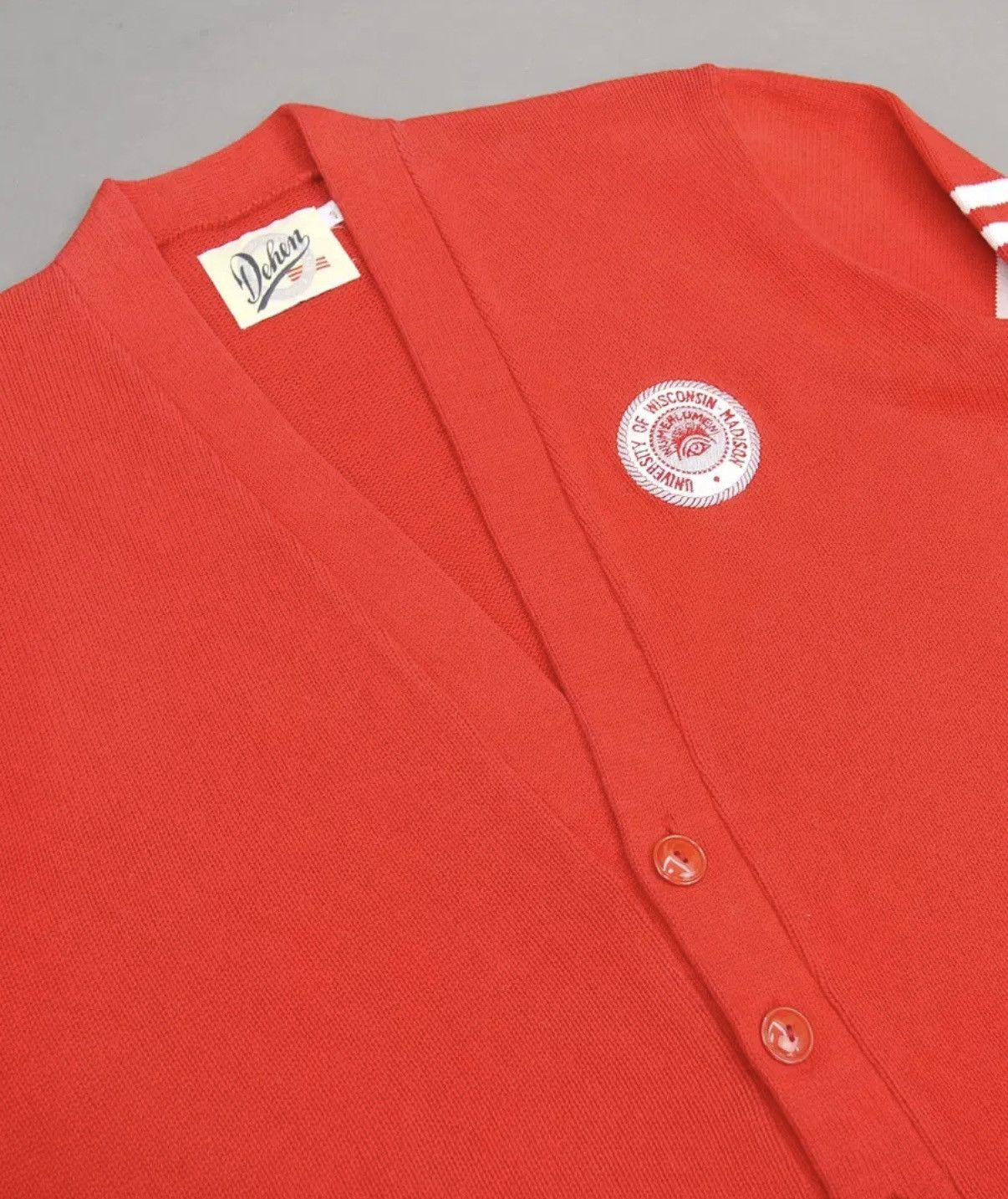 Dehen 1920 Dehen 1920 Varsity Cardigan Red Wisconsin Patch Size US XL / EU 56 / 4 - 5 Thumbnail
