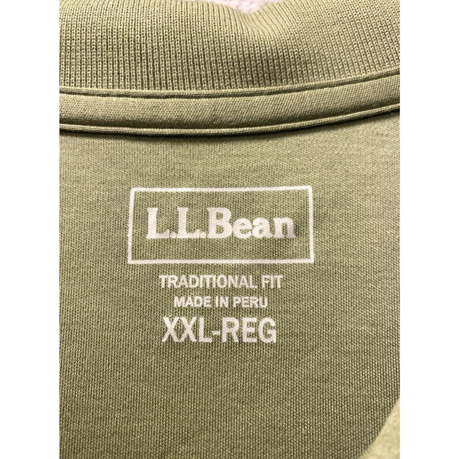 Vintage VINTAGE L.L. Bean Mens Large Olive Knit Polo Shirt Short Sleeve Casual Outdoor Preppy 2XL Size US XXL / EU 58 / 5 - 3 Thumbnail