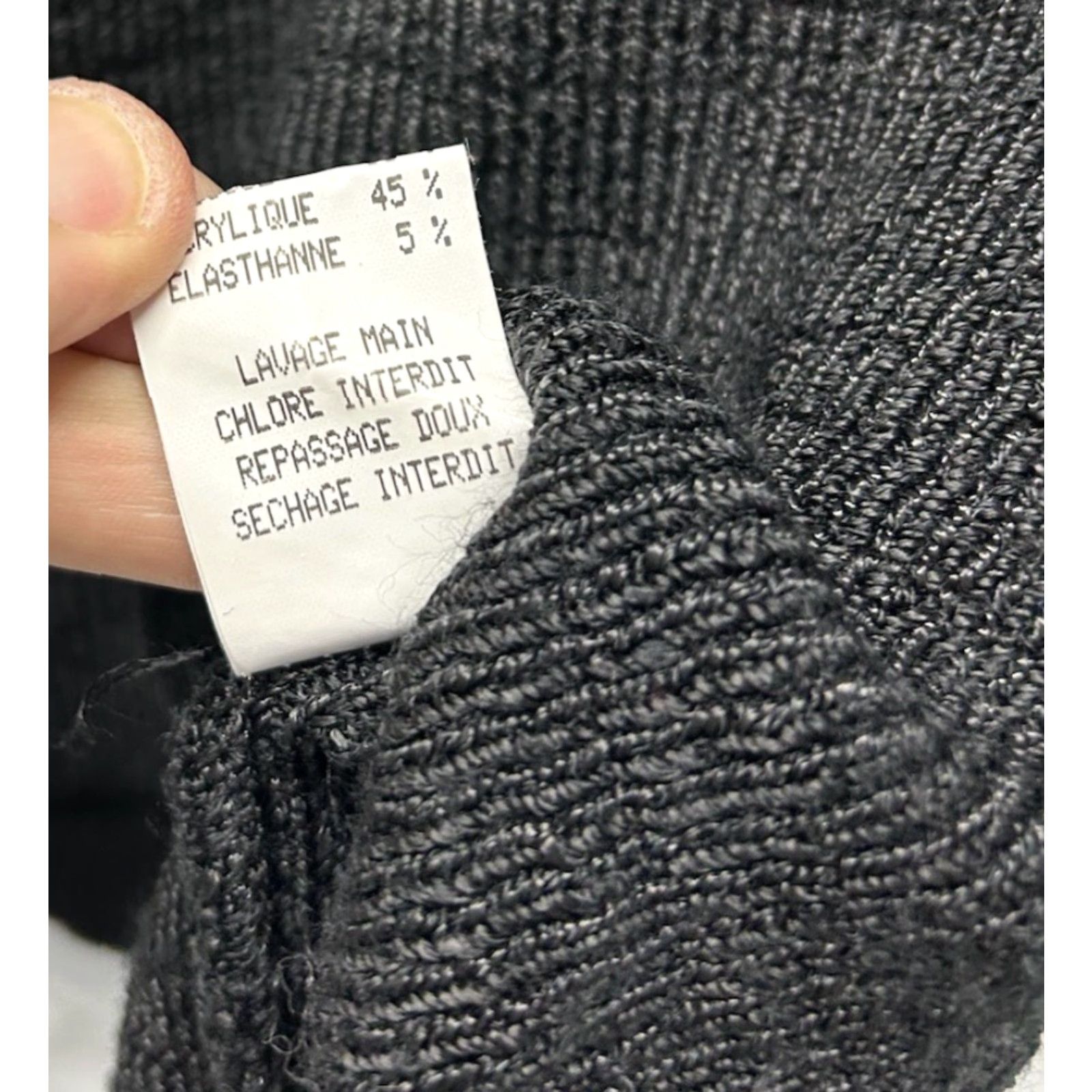 Vintage VINTAGE Solyne Paris Sweater Women Black Rhinestone Square Neck 3/4 Sleeve Knit MadeInFrance S Pullover Size S / US 4 / IT 40 - 6 Thumbnail