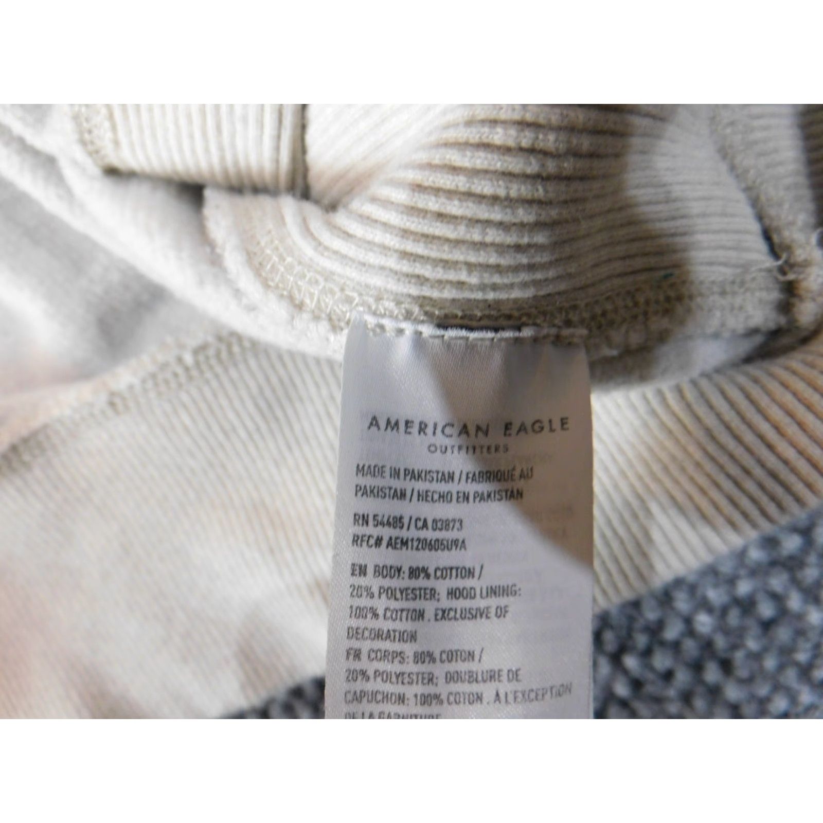American Eagle Outfitters VINTAGE American Eagle Outfitters Hoodie Men S Beige Pullover Logo Knit Cotton Long Sleeve Hooded Regular Size S Mens Size US S / EU 44-46 / 1 - 7 Thumbnail