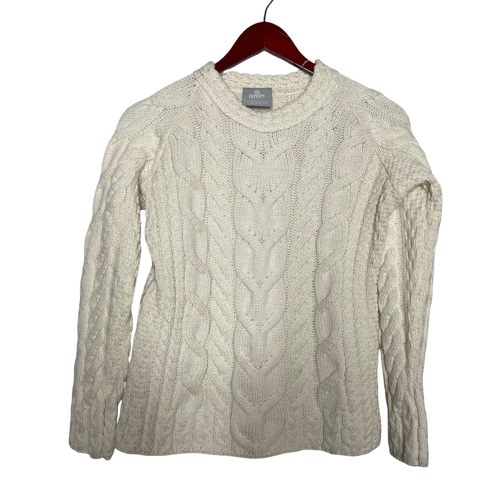 Aran Crafts Aran Sweater Super Soft 100% Merino Wool Luxury Cable Knit S Size S / US 4 / IT 40 - 3 Thumbnail