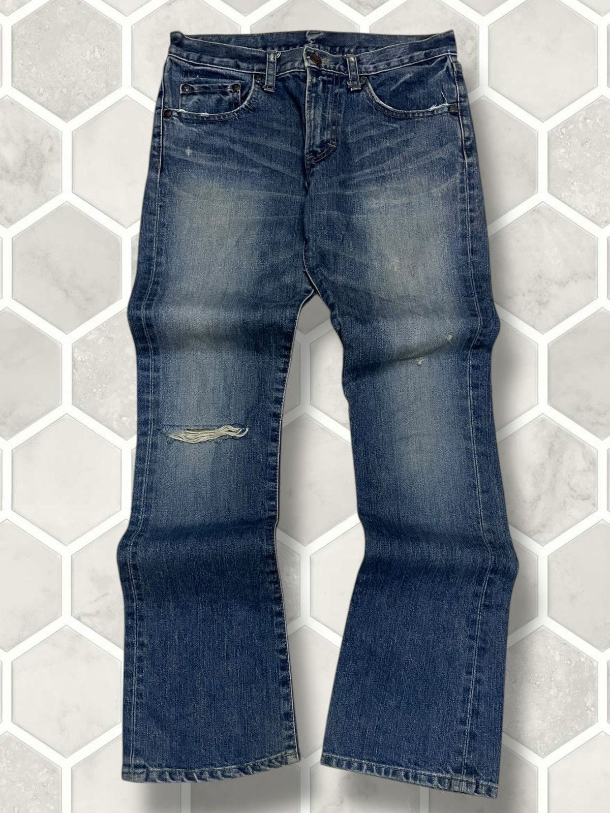 Hysteric Glamour Vintage Designer Japan 90s Rna Small Flared Distressed Denim Size US 28 / EU 44 - 1 Thumbnail