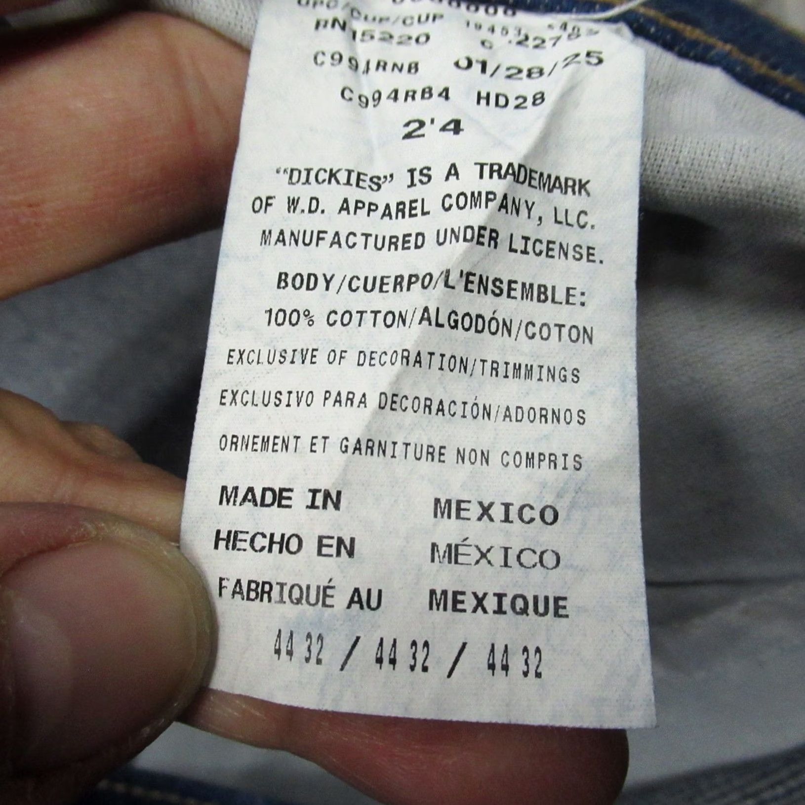 Dickies Dickies Jeans Men 44x32 Blue Straight Boot Rugged Work Relaxed Construction NEW Size US 44 / EU 60 - 4 Thumbnail