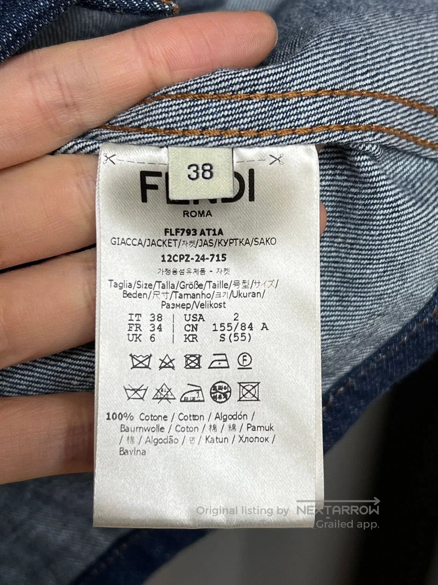 Fendi Fendi Color Block Denim Jacket. Size M / US 6-8 / IT 42-44 - 5 Thumbnail