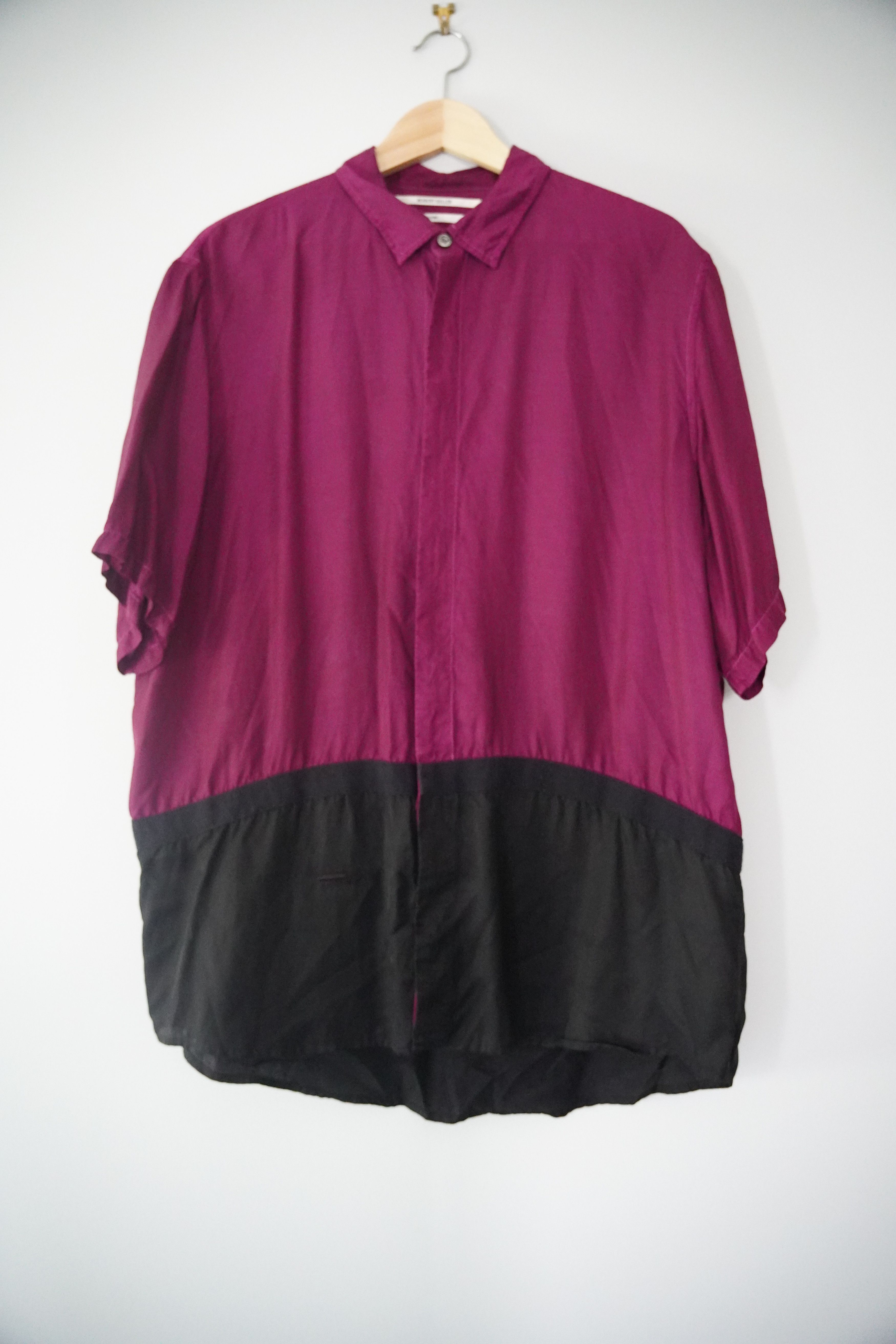 Robert Geller Two-tone short-sleeved button-up shirt Size US M / EU 48-50 / 2 - 1 Thumbnail