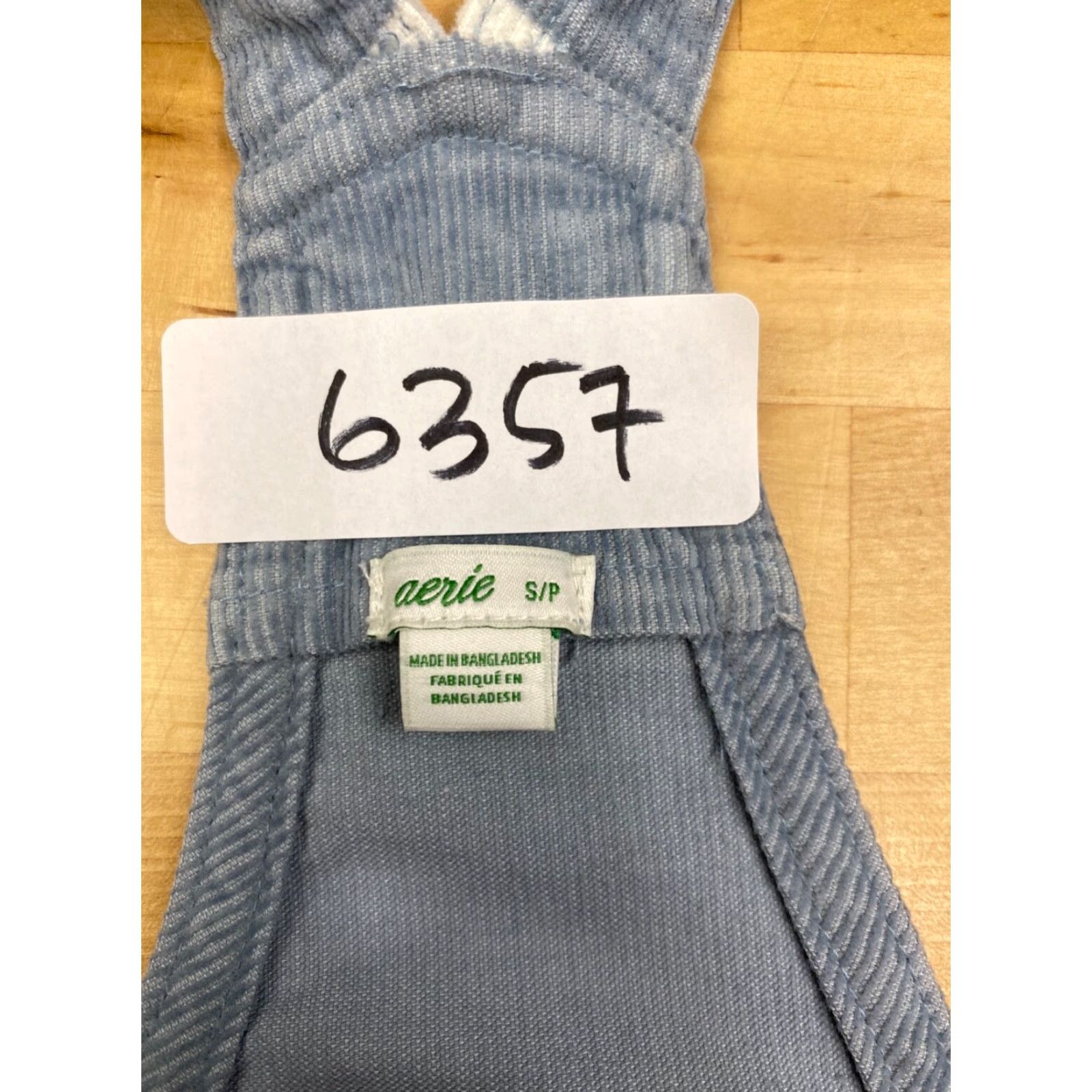 Vintage Aerie Overalls Womens S Corduroy Tapered Ankle Light Blue Cotton Stretch #6357 Size 28" / US 6 / IT 42 - 3 Thumbnail