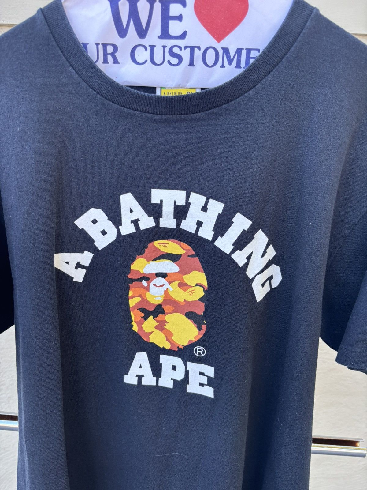 Bape Bape multicolor college tee Size US XL / EU 56 / 4 - 2 Thumbnail