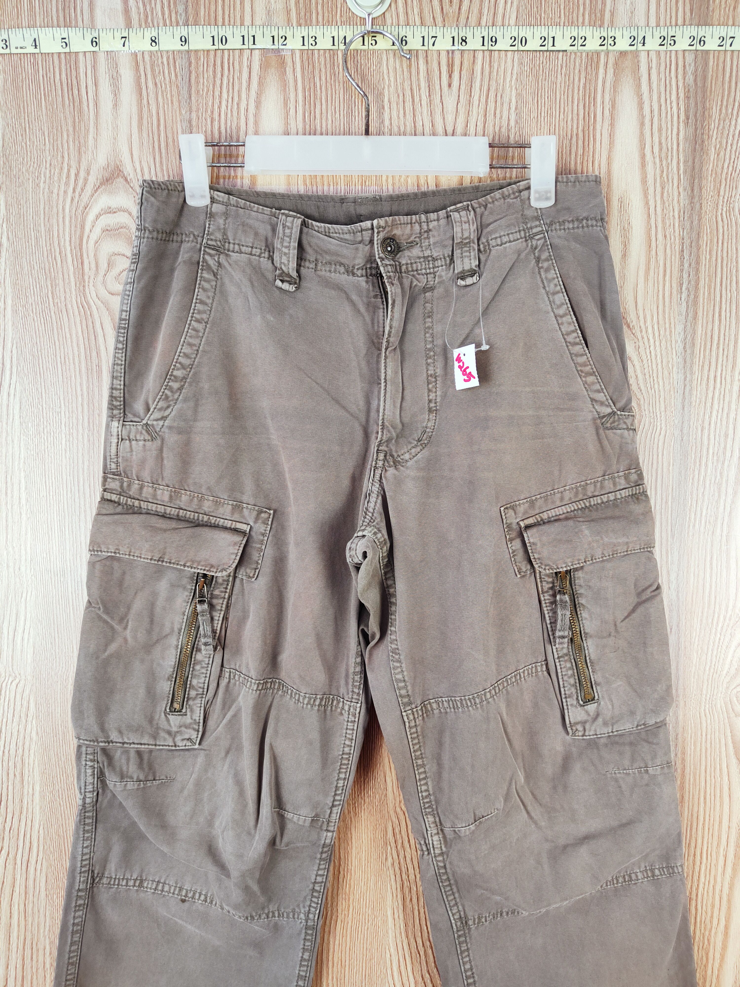 Uniqlo Olive Faded Multipocket Tactical Cargo Pants #W265