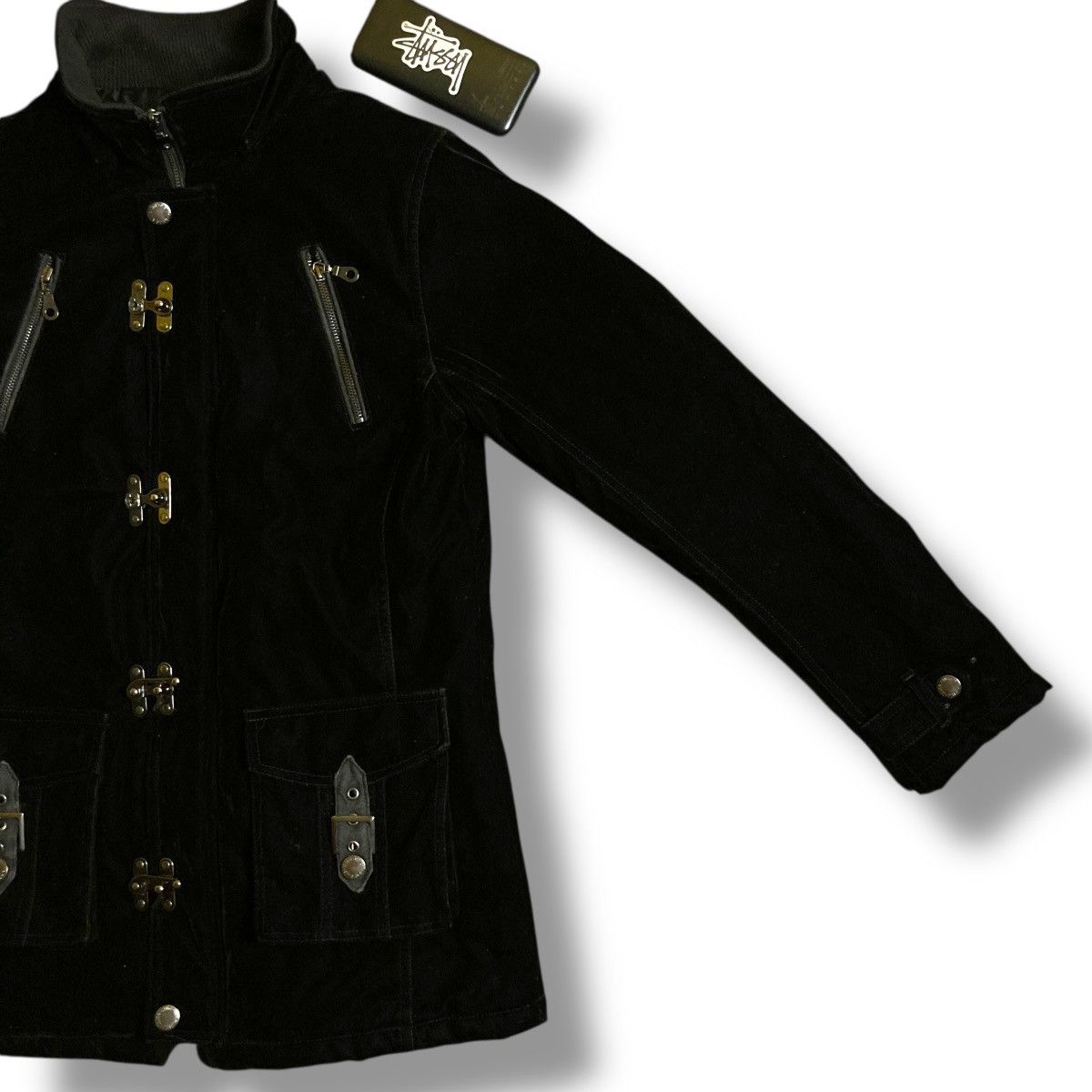 If Six Was Nine 🇯🇵 IN THE ATTIC METAL BUCKLE BONDAGE PUNK VELVET JACKET Size US M / EU 48-50 / 2 - 6 Thumbnail