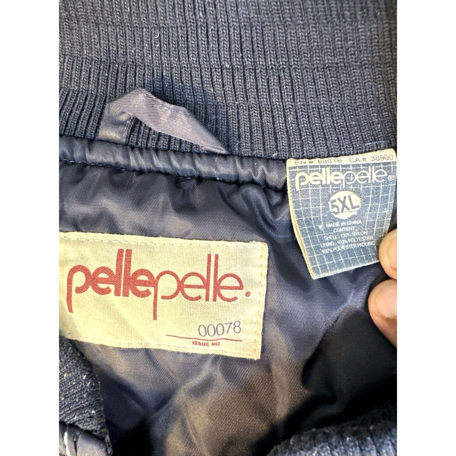 Pelle Pelle Pelle Pelle Embroidered Bomber Jacket 5XL Issue No. 78 Pretty Boy Floyd Mickey Cohen Navy Blue Mens Large Size US XXL / EU 58 / 5 - 2 Thumbnail