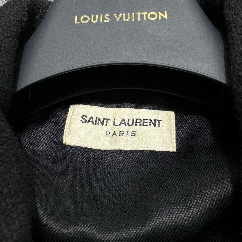 Saint Laurent Paris Saint Laurent Paris Black and White Wool Baseball Jacket-2 Size US M / EU 48-50 / 2 - 3 Thumbnail