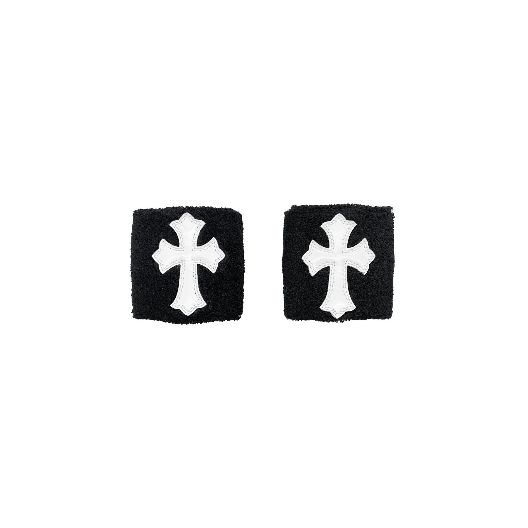 Chrome Hearts Chrome Hearts White Patent Leather Cross Patch Sweatbands Size ONE SIZE - 1 Thumbnail