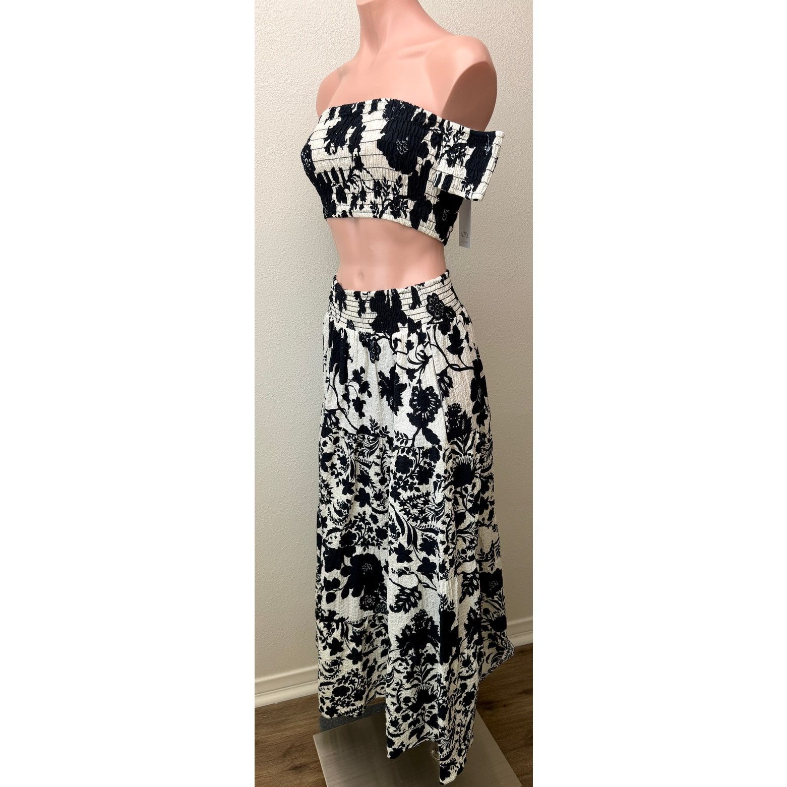 MISA Los Angeles NWT Misa Los Angeles Womens Black White Floral Set XS Size XS / US 0-2 / IT 36-38 - 2 Thumbnail