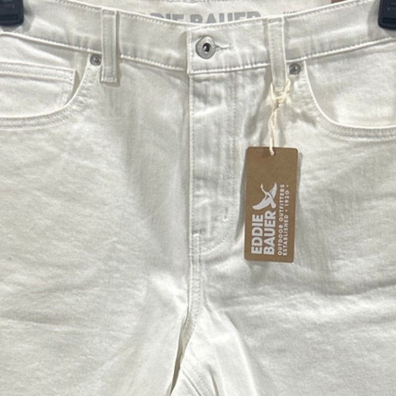 Eddie Bauer New Eddie Bauer Women Size 10 White Cutoff Denim Shorts Size 32" / US 10 / IT 46 - 2 Thumbnail