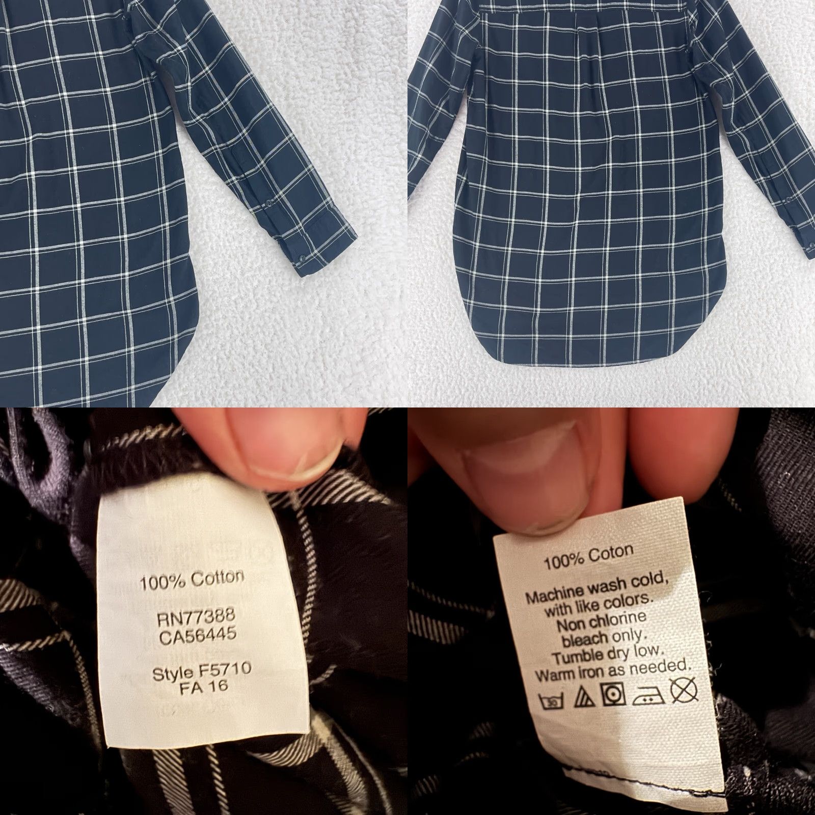 Madewell Madewell Shirt Womens XS Black Ex-Boyfriend Button-Up Long Sleeve Size XS / US 0-2 / IT 36-38 - 9 Thumbnail