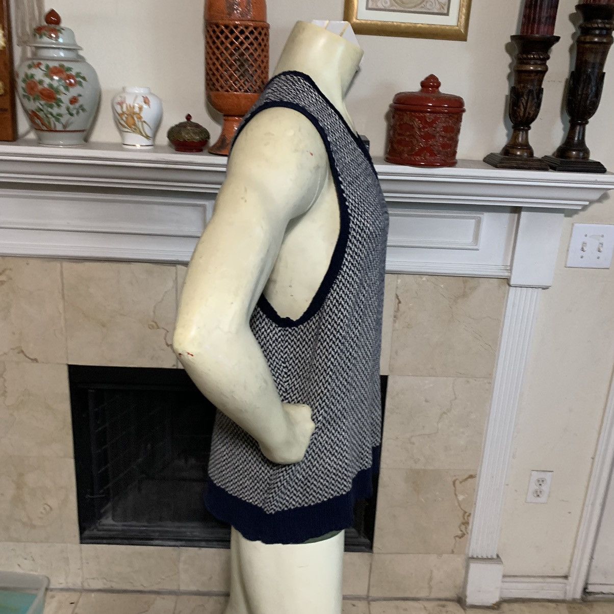 Polo Ralph Lauren Herringbone V neck pull over sweater vest Size US M / EU 48-50 / 2 - 5 Thumbnail