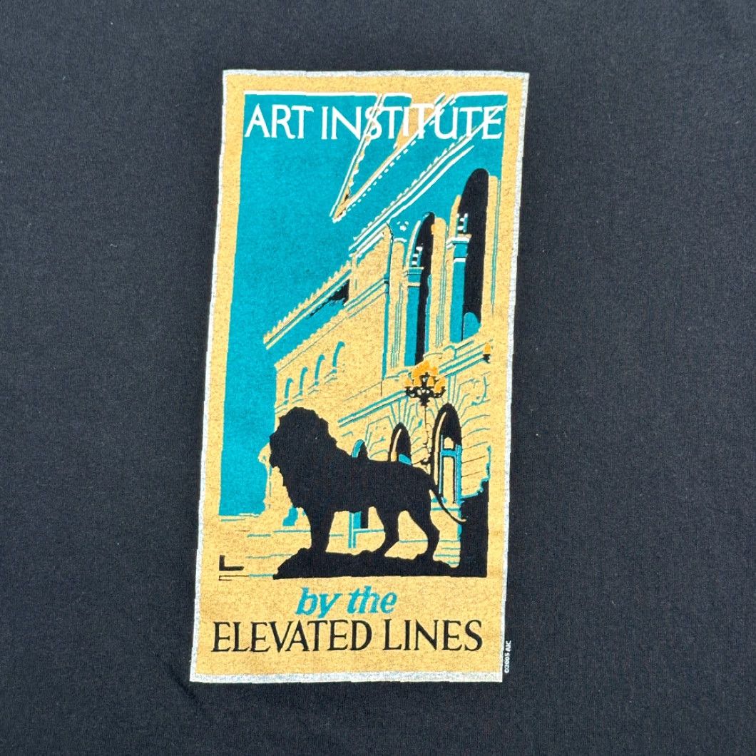 Gildan Art Institute Chicago Shirt Adult SMALL Black Museum School Elevated Lines Lion Size US S / EU 44-46 / 1 - 2 Thumbnail