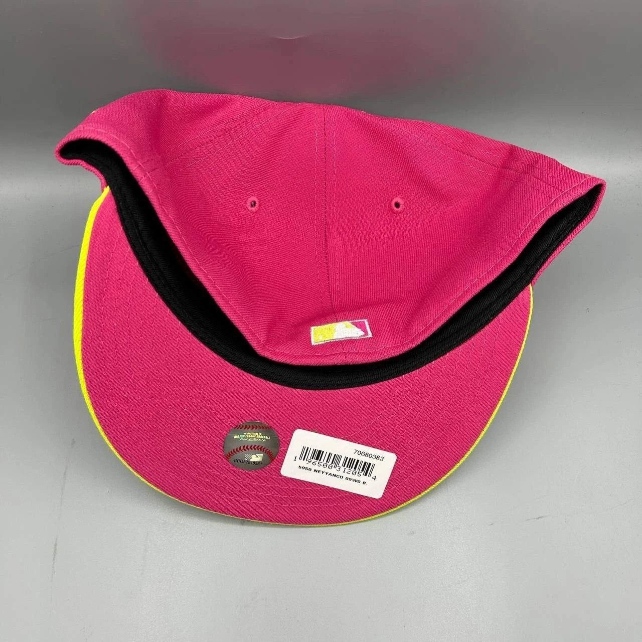 New Era New York Yankees Hat Men 8 Pink Yellow MLB Fitted Cap New Size ONE SIZE - 9 Thumbnail