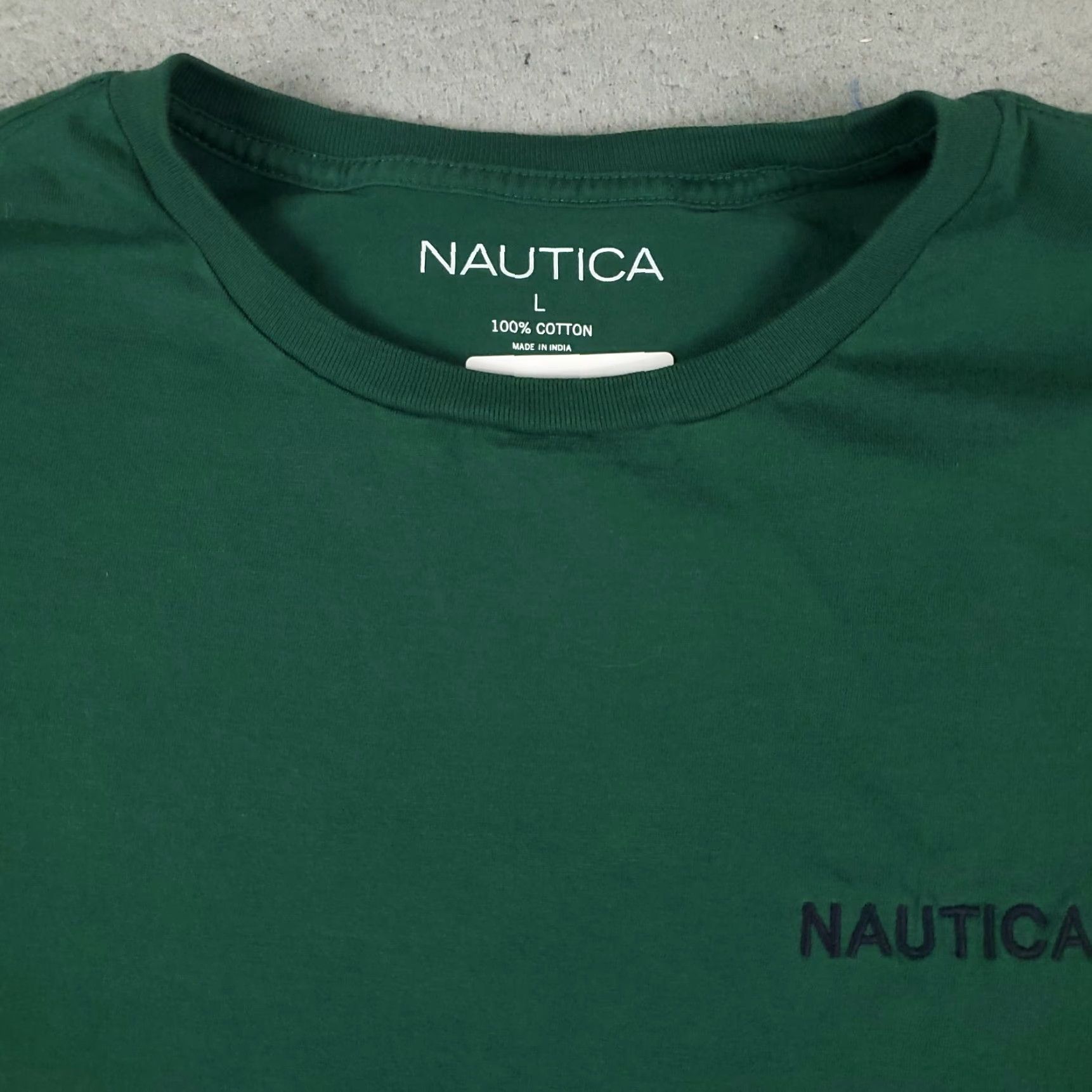 Nautica Nautica T Shirt Men Size Large Green Short Sleeve Crew Neck Logo Casual All Seasons 90s? (Note: avoid adding questionable decade) Size US L / EU 52-54 / 3 - 2 Thumbnail