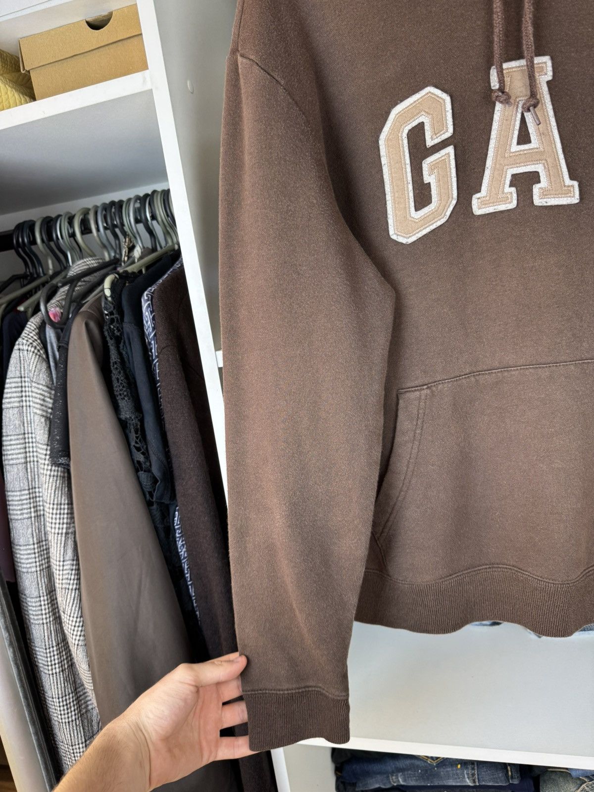 Gap Vintage Gap Brown Hoodie Size US S / EU 44-46 / 1 - 9 Thumbnail