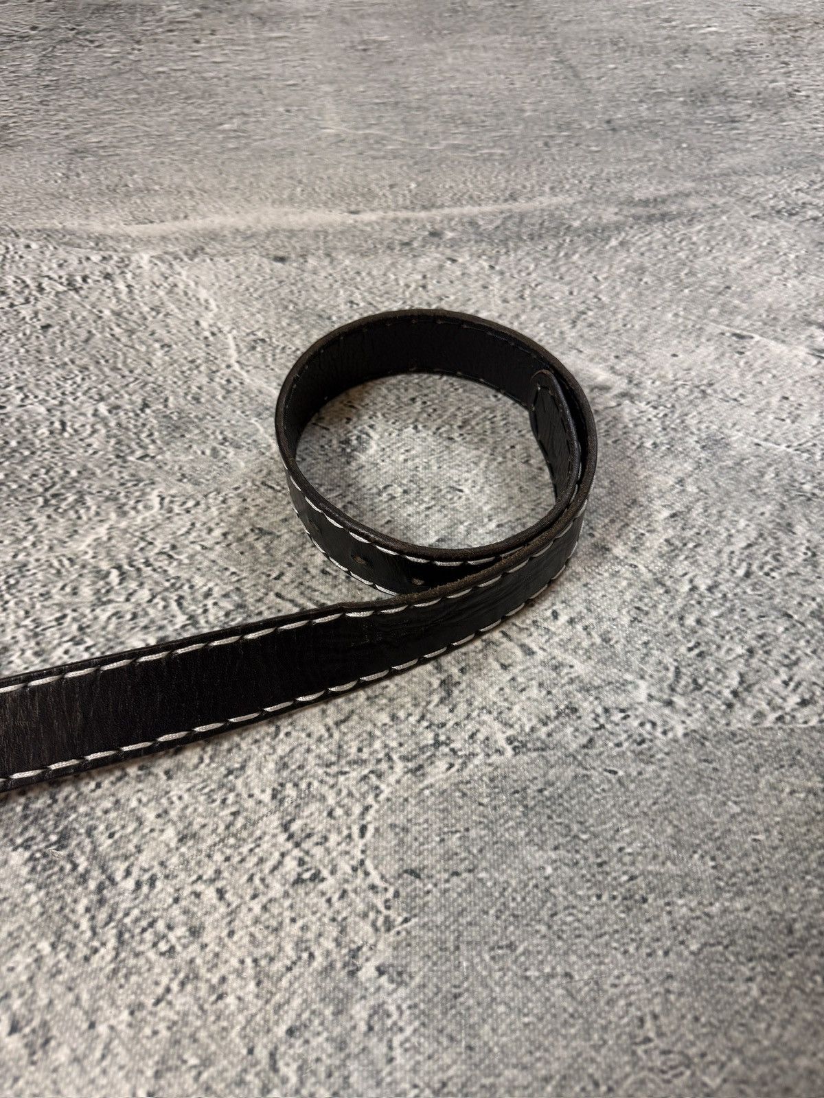 True Religion True Religion belt leather black Y2K thick stitching Size ONE SIZE - 4 Thumbnail