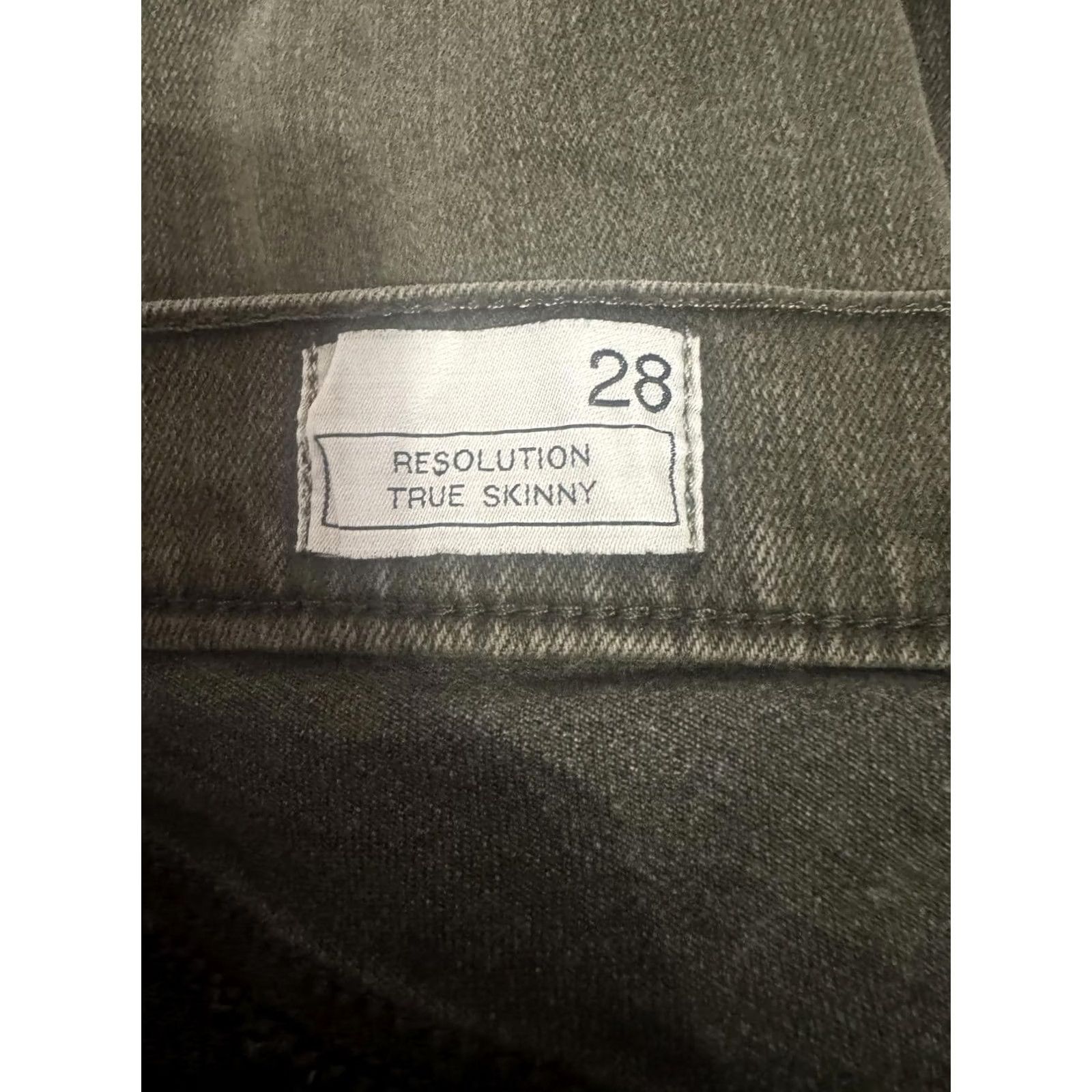 Gap Gap 1969 Resolution True Skinny Jeans - Olive Green - Size 28x28 - Denim - Women - Regular Fit - Button Closure - Cotton - Dark Wash Size 28" / US 6 / IT 42 - 3 Thumbnail