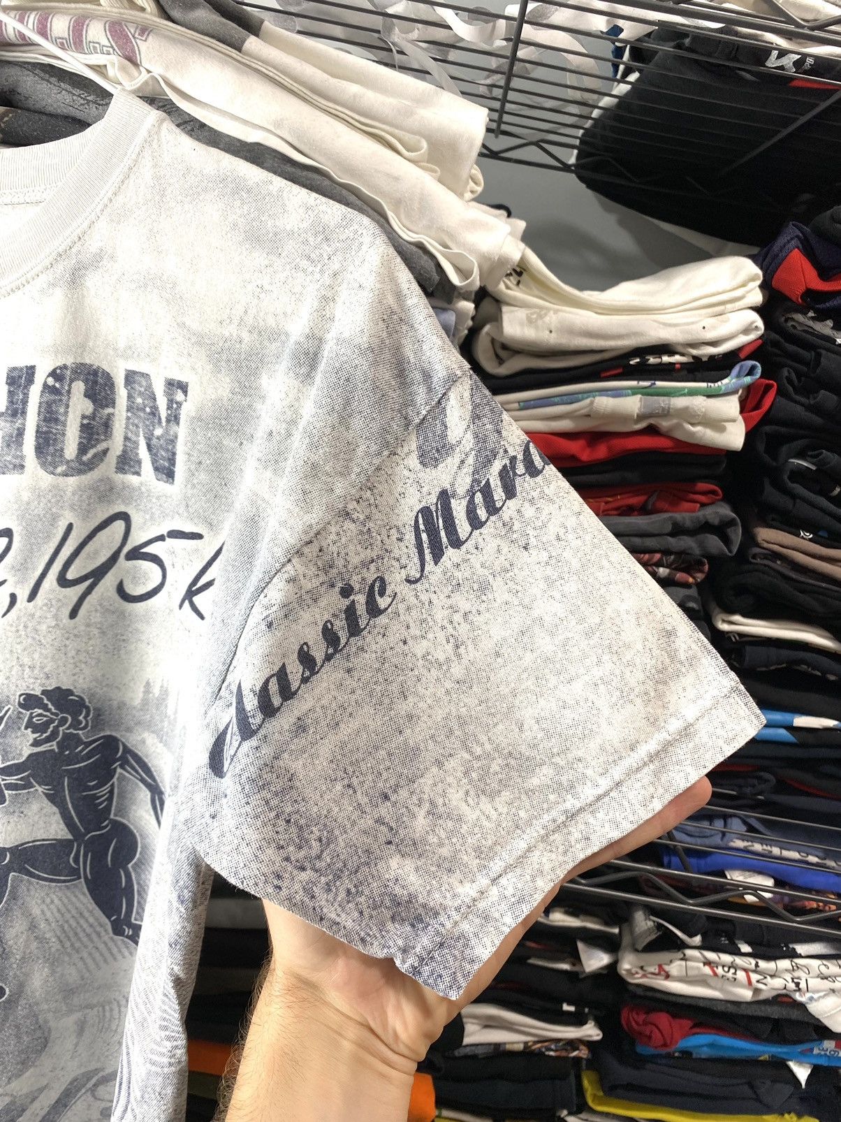 Vintage Rare! Vintage Greece Marathone Full Print T Shirt Size US S / EU 44-46 / 1 - 9 Thumbnail
