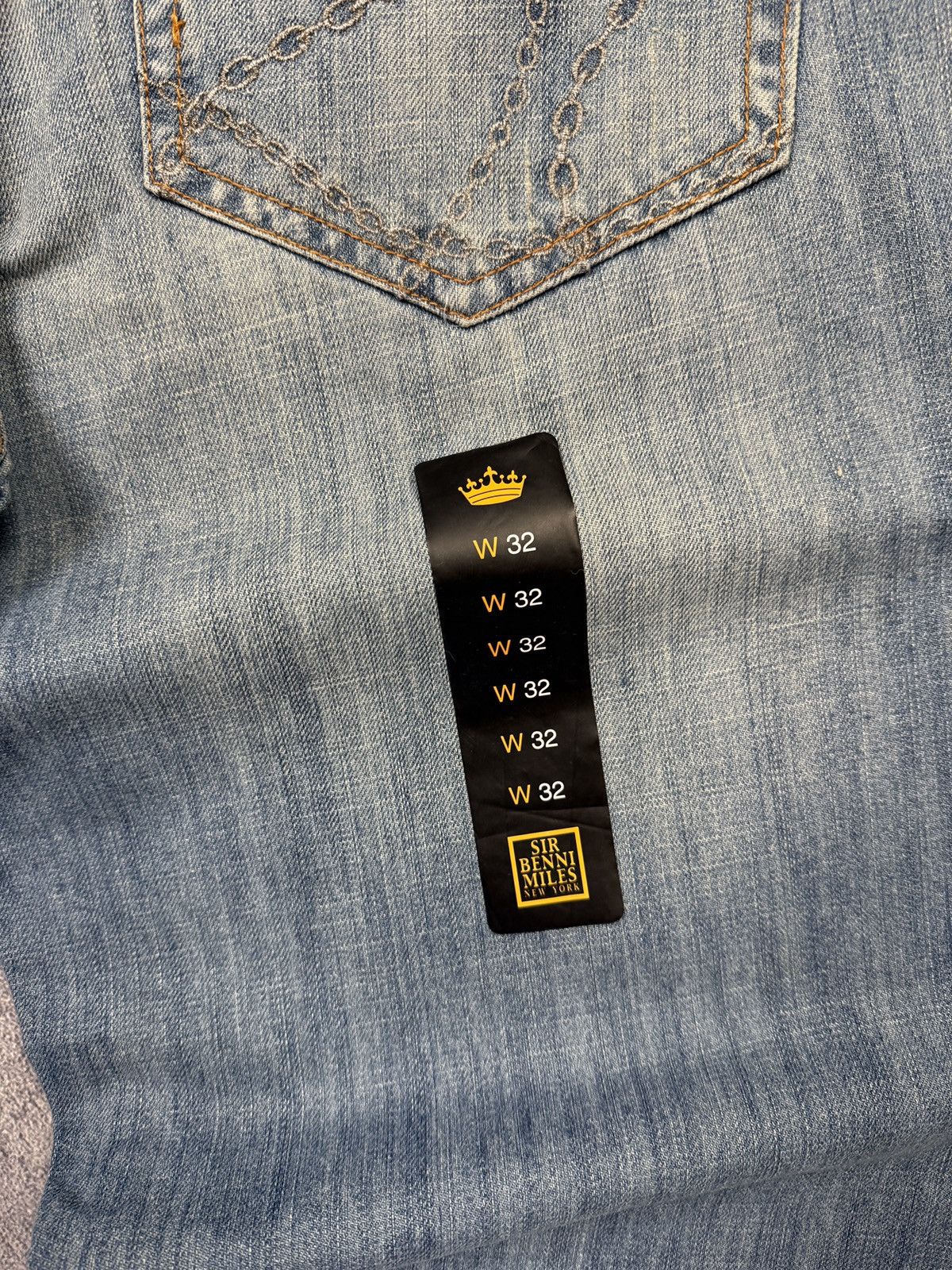 Other Sir Benni Miles Chain Pattern Stitch Washed Jeans Baggy Y2K Size US 32 / EU 48 - 11 Thumbnail