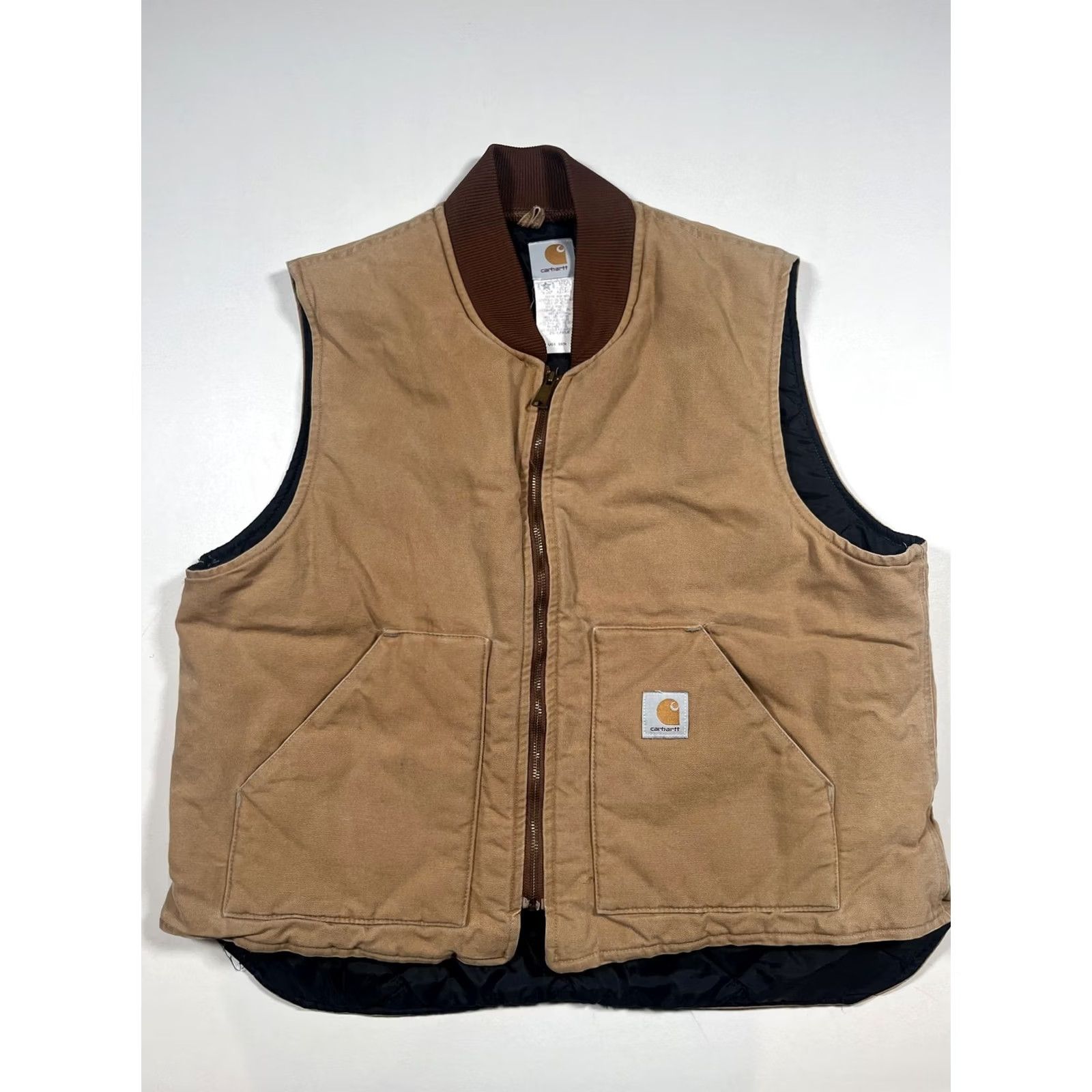 Carhartt VINTAGE Carhartt Vest Mens 2XL Brown Quilted Insulated Zip Lined Workwear USA Size US XXL / EU 58 / 5 - 5 Thumbnail