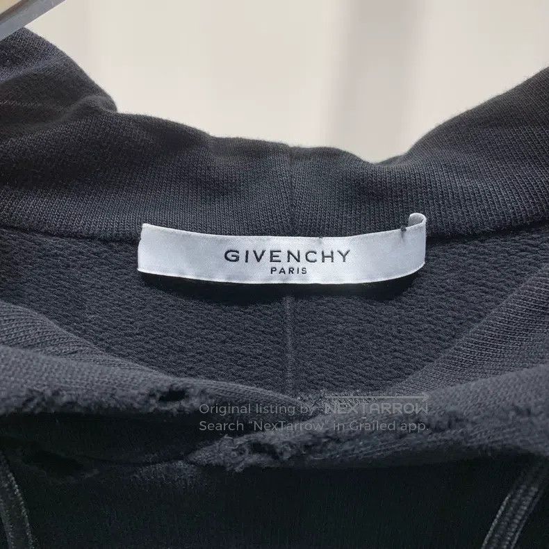 Givenchy Givenchy Black Letter Destroyed Hoodie Size US XS / EU 42 / 0 - 2 Thumbnail