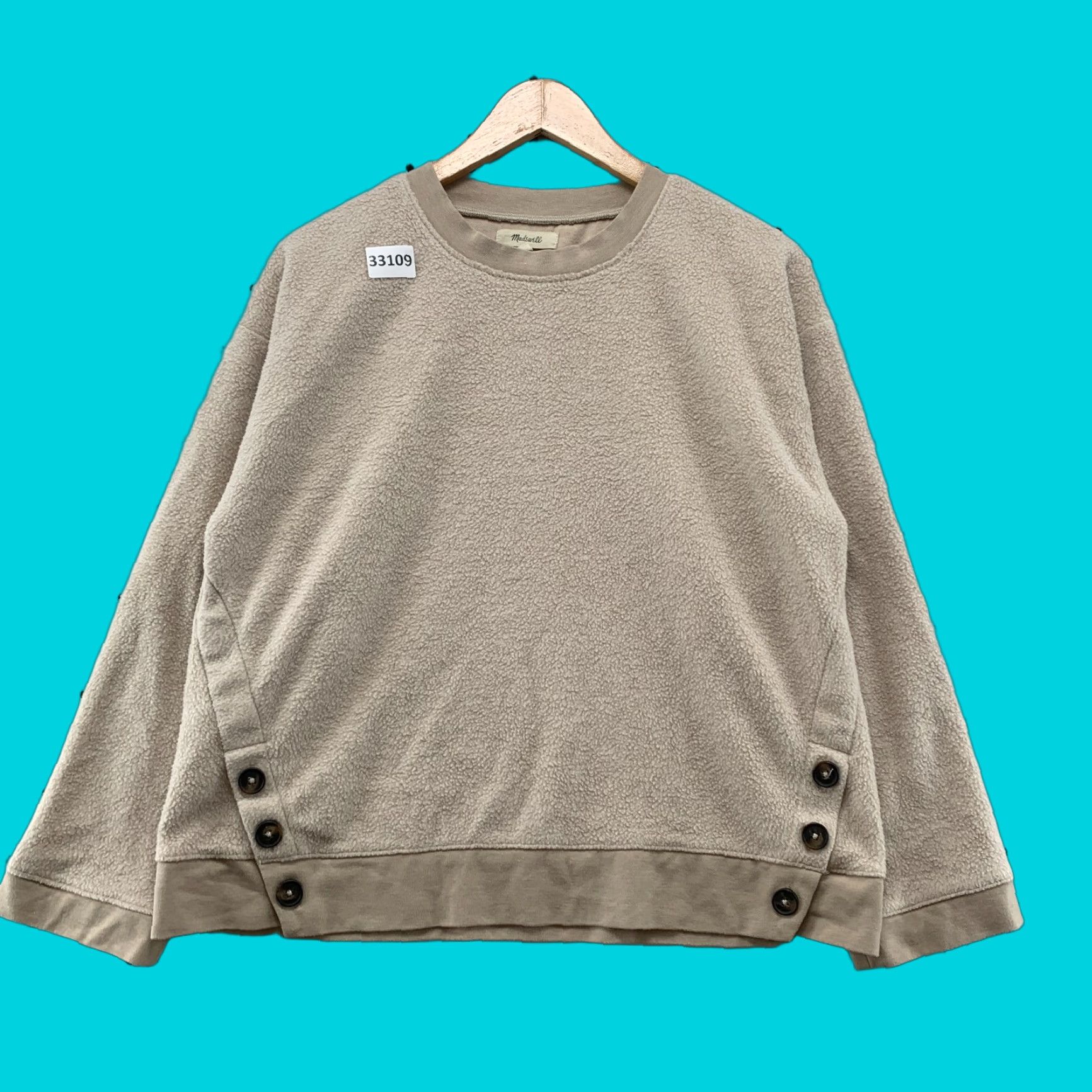 Madewell Madewell Sweater Womens Small Beige Button Pullover Casual Size S / US 4 / IT 40 - 1 Thumbnail