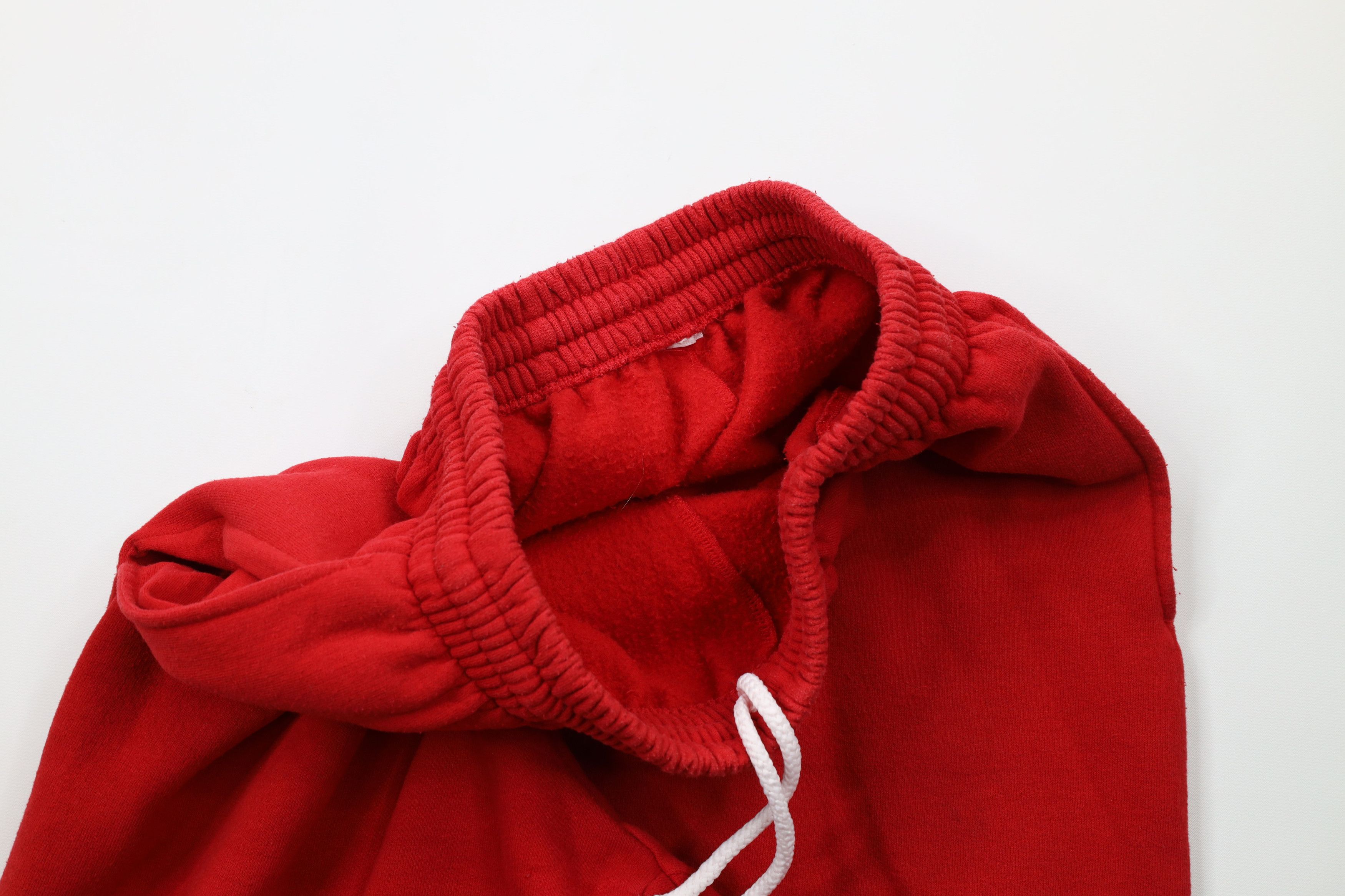 Vintage Vintage 90s Streetwear Blank Cuffed Sweatpants Joggers Red Size US 34 / EU 50 - 8 Thumbnail