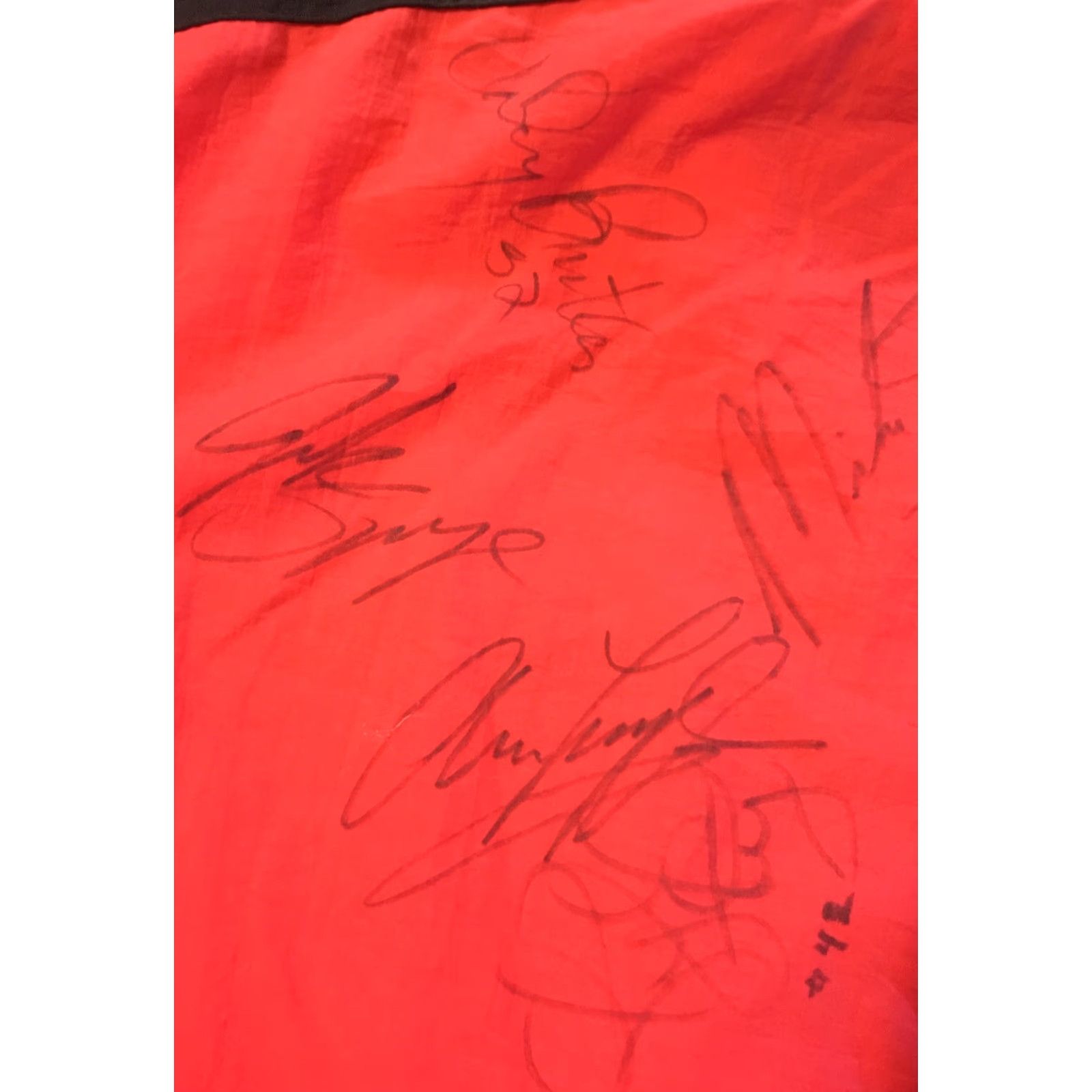 NASCAR VINTAGE NASCAR Bomber Jacket Men S Red Grunge 90s Autographed Kyle Larson Driving Race Car Signed Autograph Dale Earnhardt Winston Final Sale Only Size US S / EU 44-46 / 1 - 5 Thumbnail