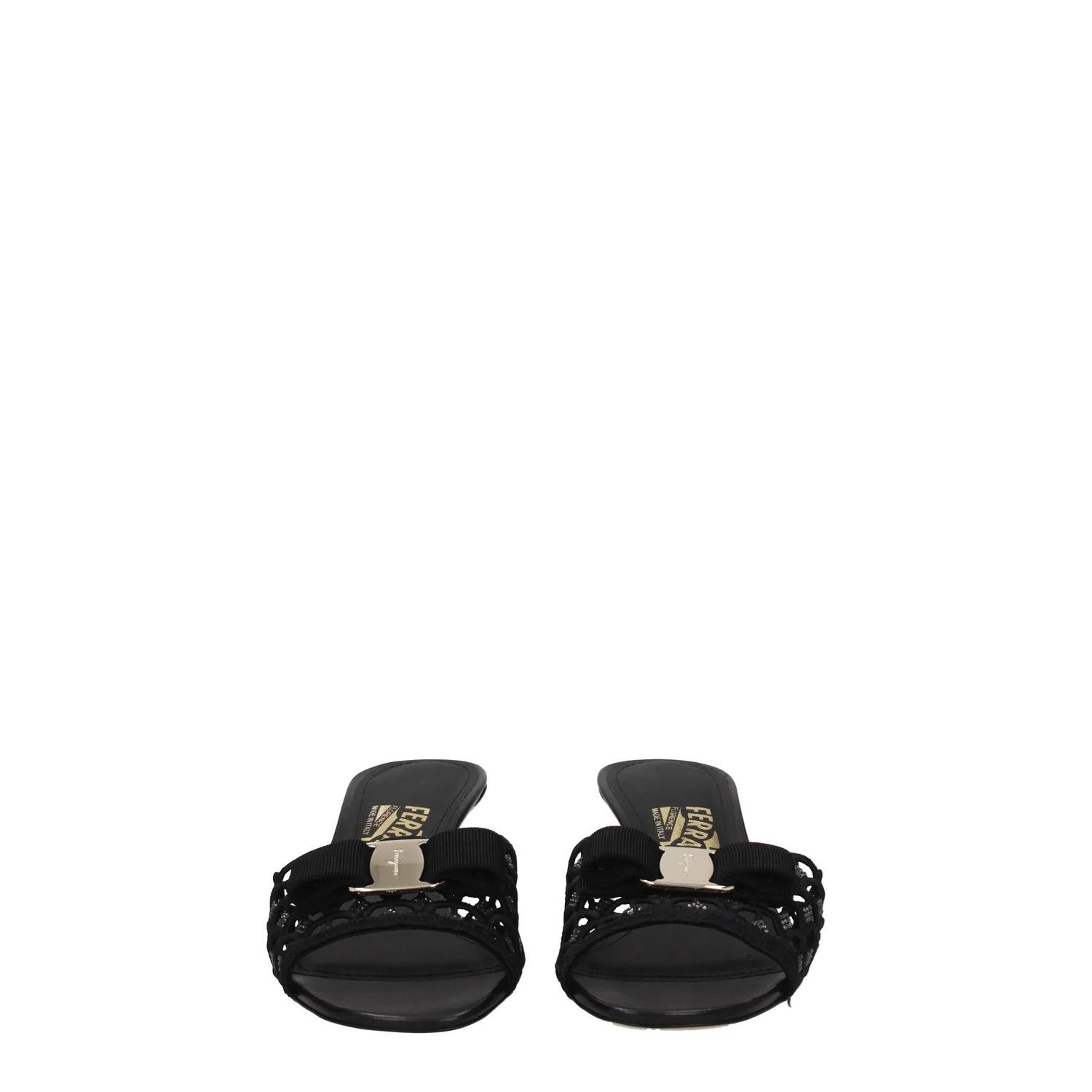Salvatore Ferragamo ob1o1e1224 Fabric Slippers & Clogs in Black Size US 6 / IT 36 - 3 Thumbnail