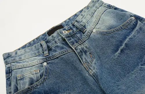 VIBE American retro lightning pattern washed scimitar jeans y2k Size US 32 / EU 48 - 3 Thumbnail