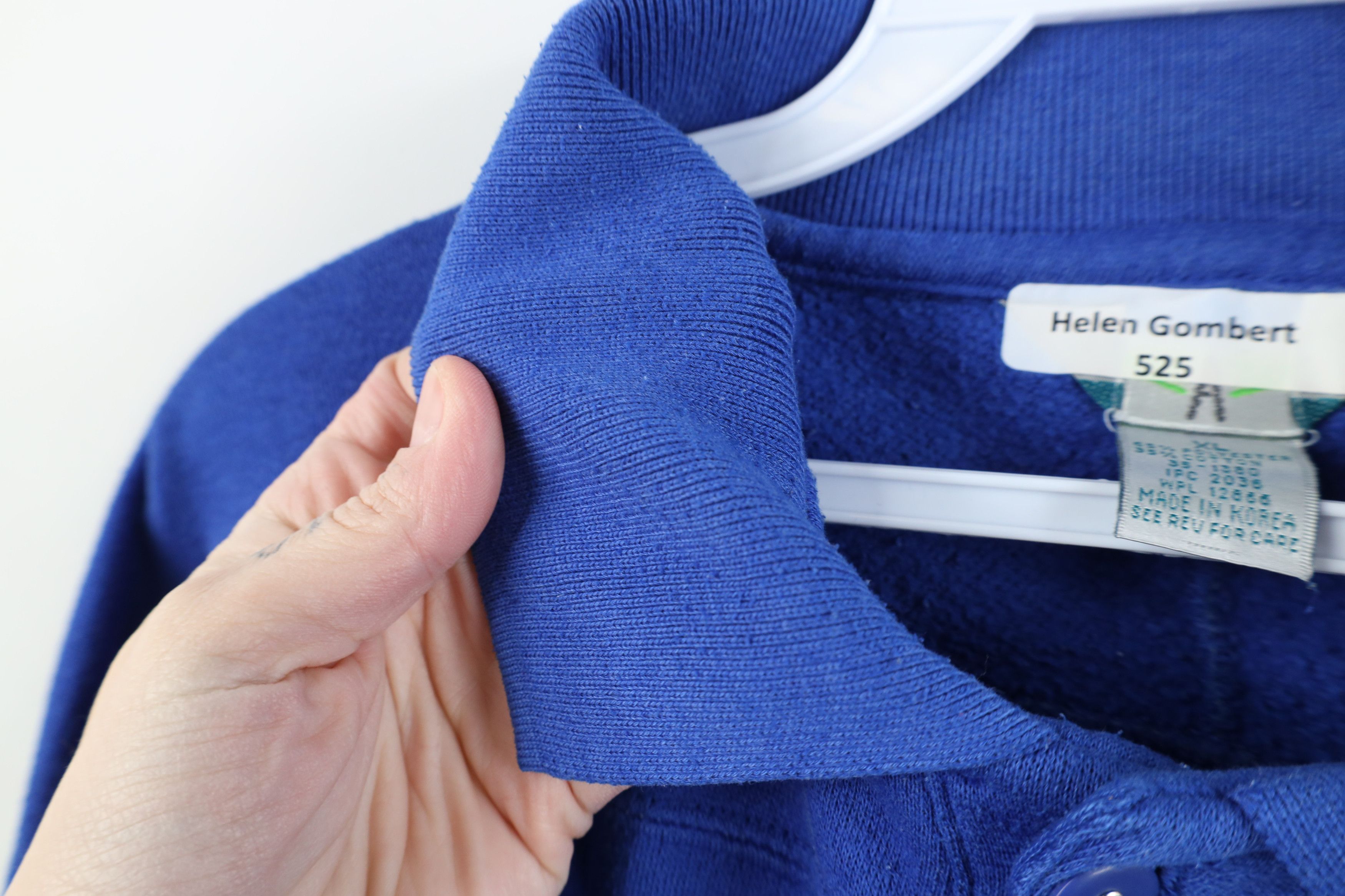 Vintage Vintage 90s Streetwear Fit Collared Pullover Sweatshirt Blue Size XL / US 12-14 / IT 48-50 - 6 Thumbnail